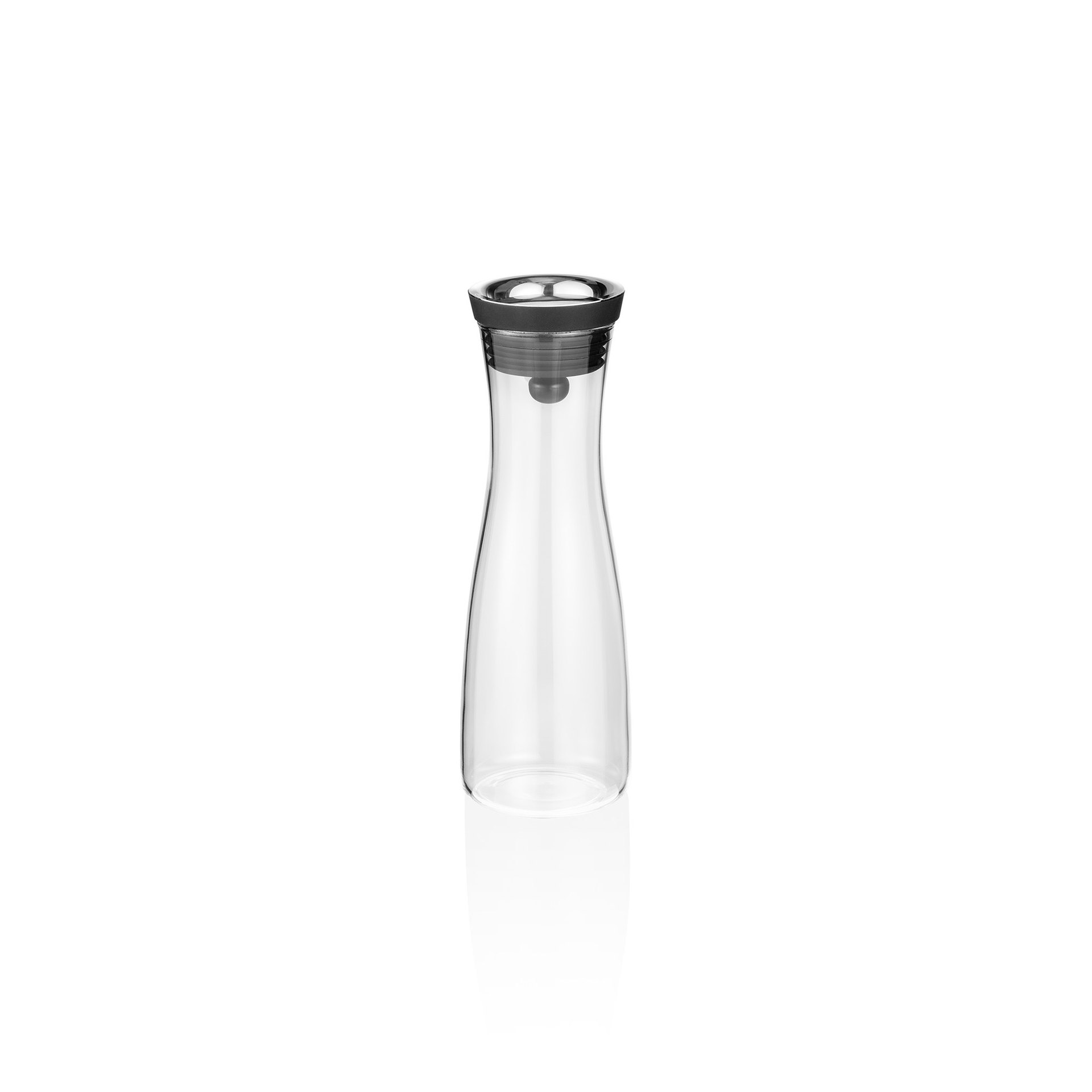 Karaffe, 1,2 ltr., Ø 7,5 cm, Borosilikatglas, Edelstahl, Silikon Karaffe, 1,2 ltr., Ø 7,5 cm, Borosilikatglas, Edelstahl, Silikon