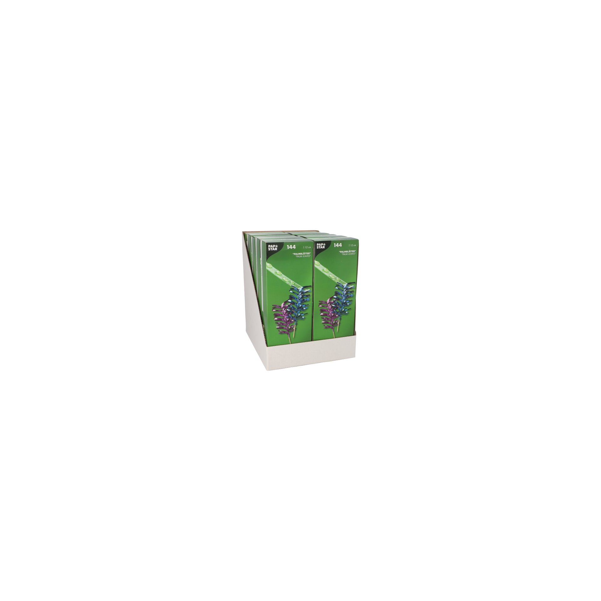 Deko-Picker 12 cm farbig sortiert "Palmblätter"