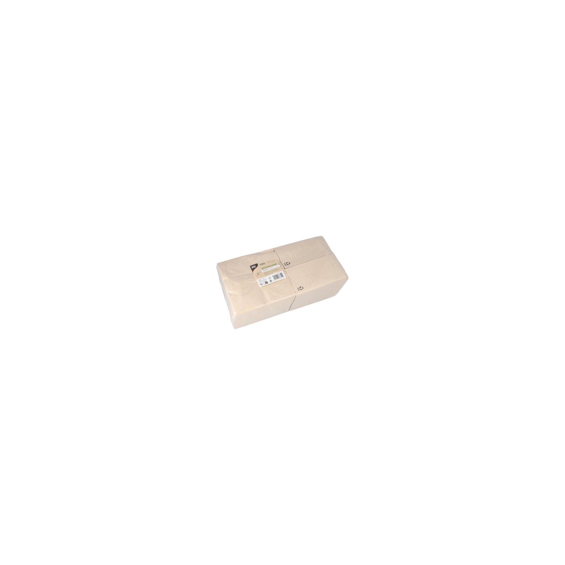 Servietten, 1-lagig 1/8-Falz 33 cm x 33 cm natur aus recyceltem Papier