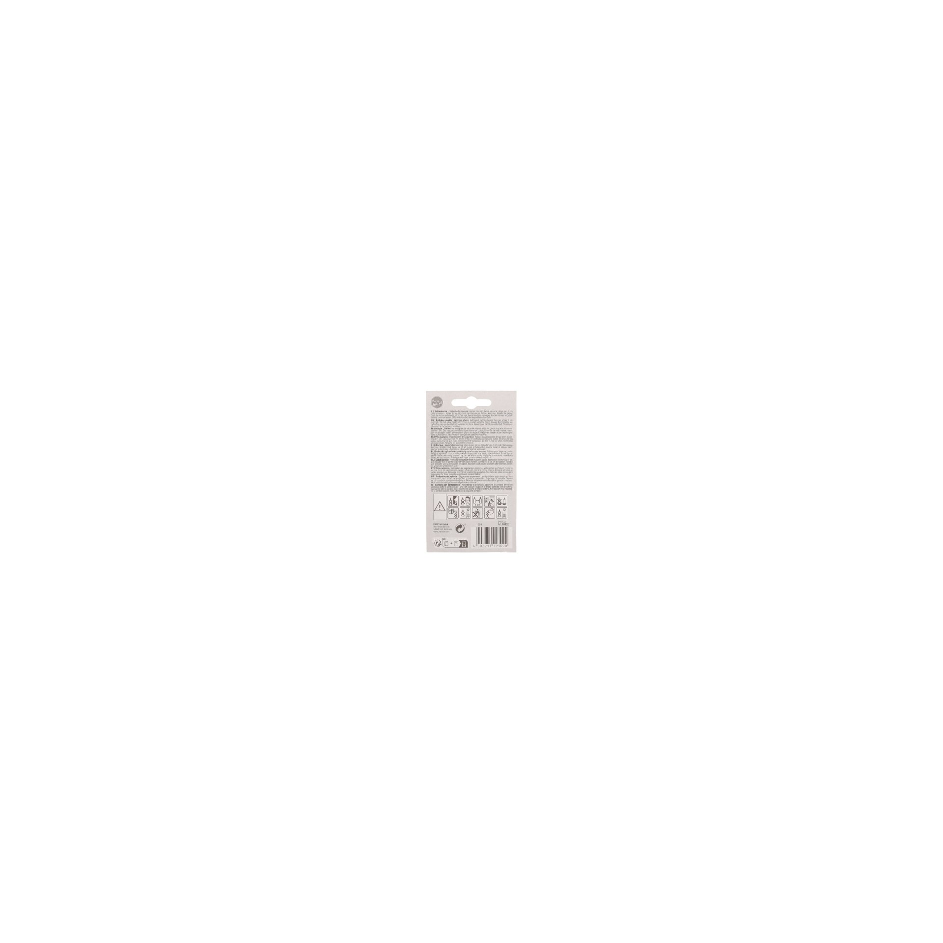 Zahlenkerze 7,3 cm weiss "2" mit rotem Rand