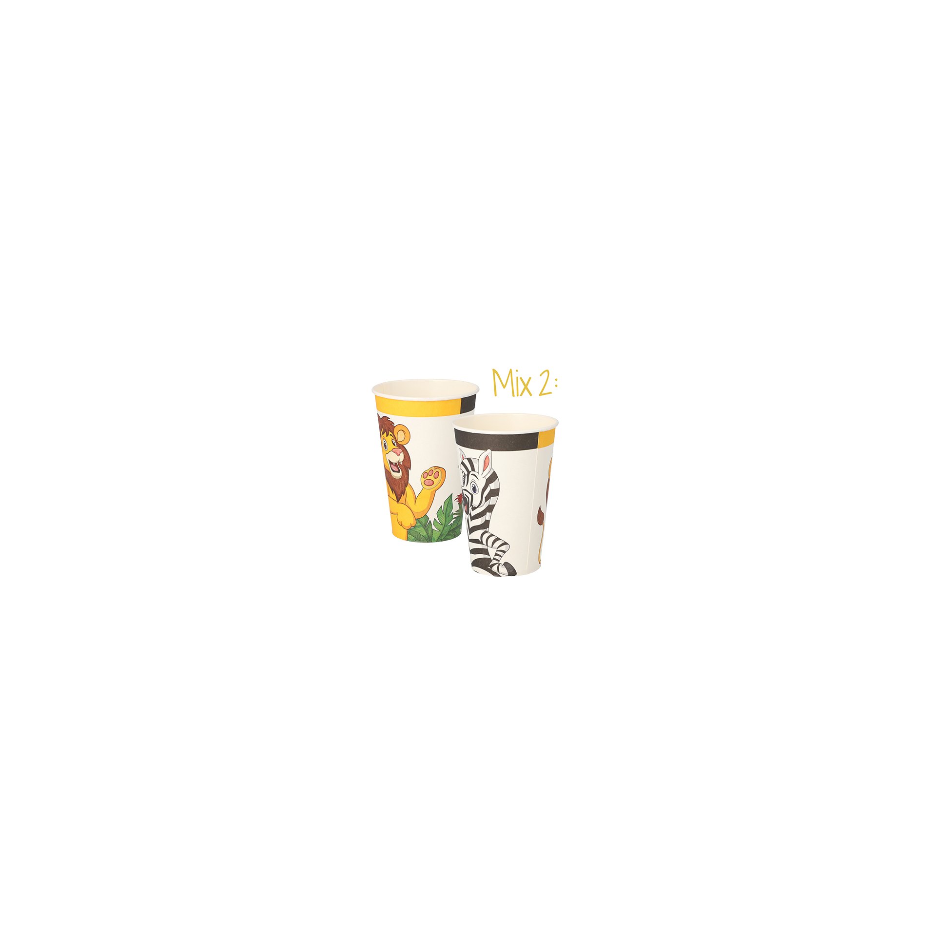 Trinkbecher, Pappe 0,2 l Ø 7 cm · 9,7 cm "Jungle" Trinkbecher, Pappe 0,2 l Ø 7 cm · 9,7 cm "Jungle"