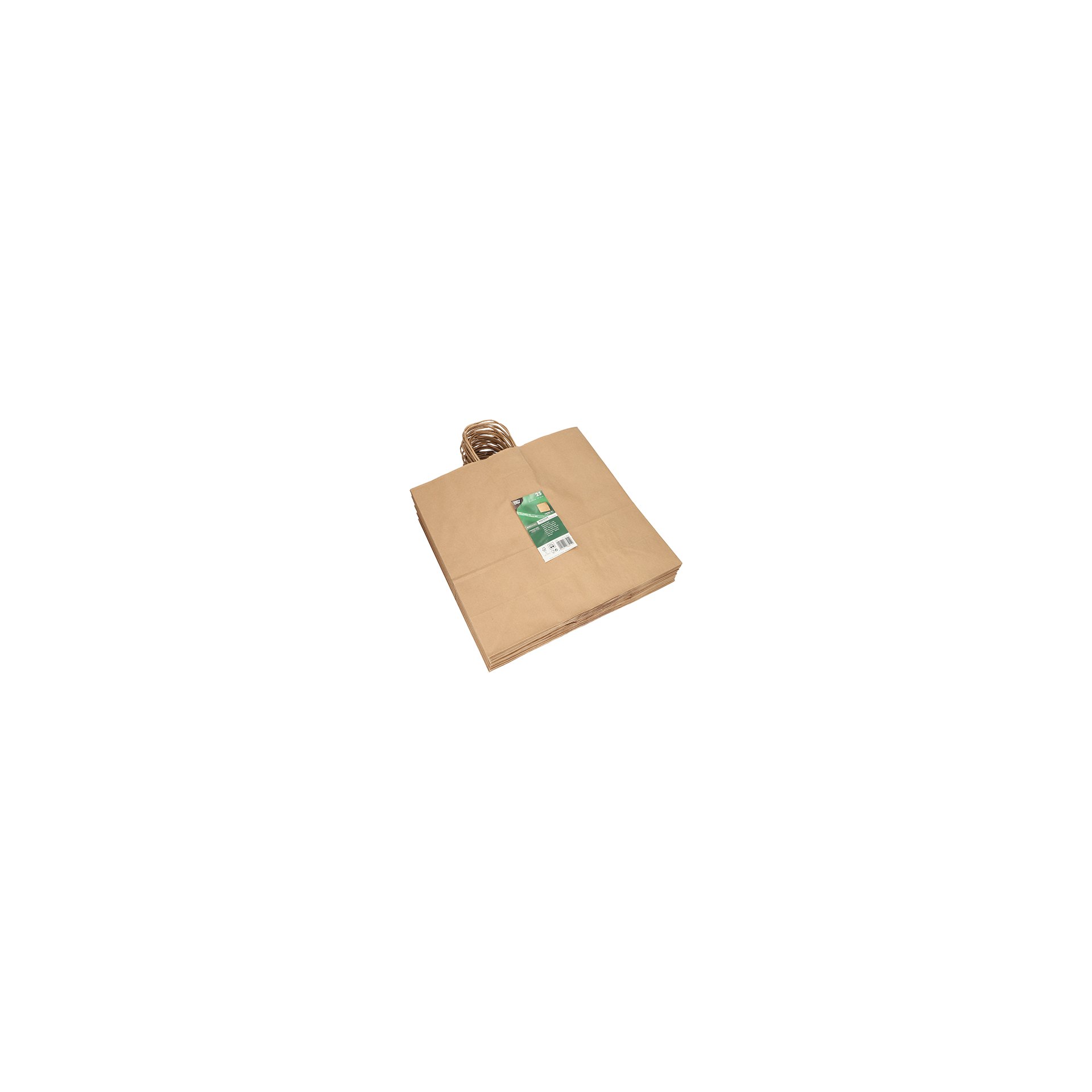 Tragetaschen, Papier 35 cm x 35 cm x 14 cm braun mit gedrehtem Tragegriff Tragetaschen, Papier 35 cm x 35 cm x 14 cm braun mit gedrehtem Tragegriff