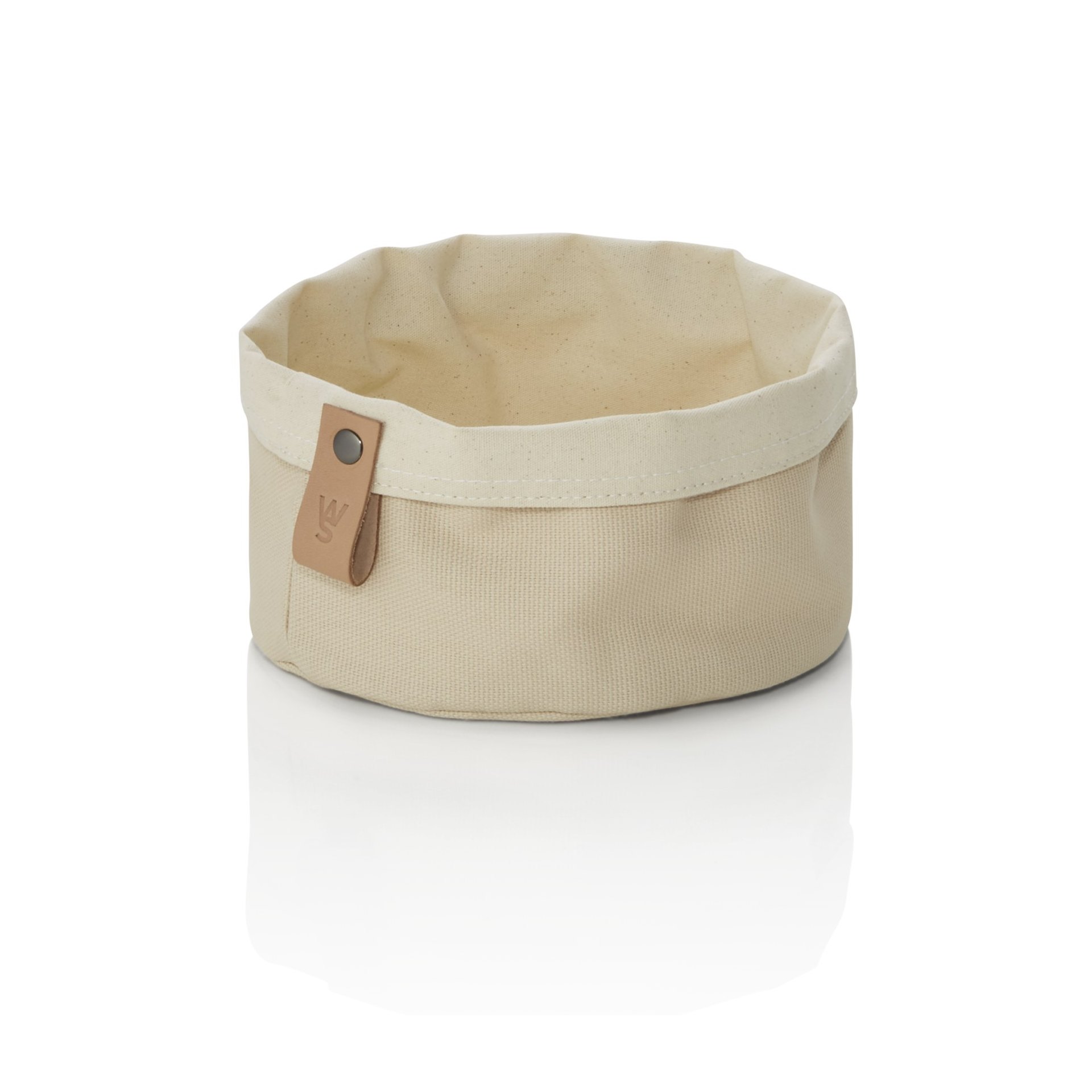Brottasche FLIP COTTON, Ø 17 cm, Höhe 10 cm, cream, Canvas