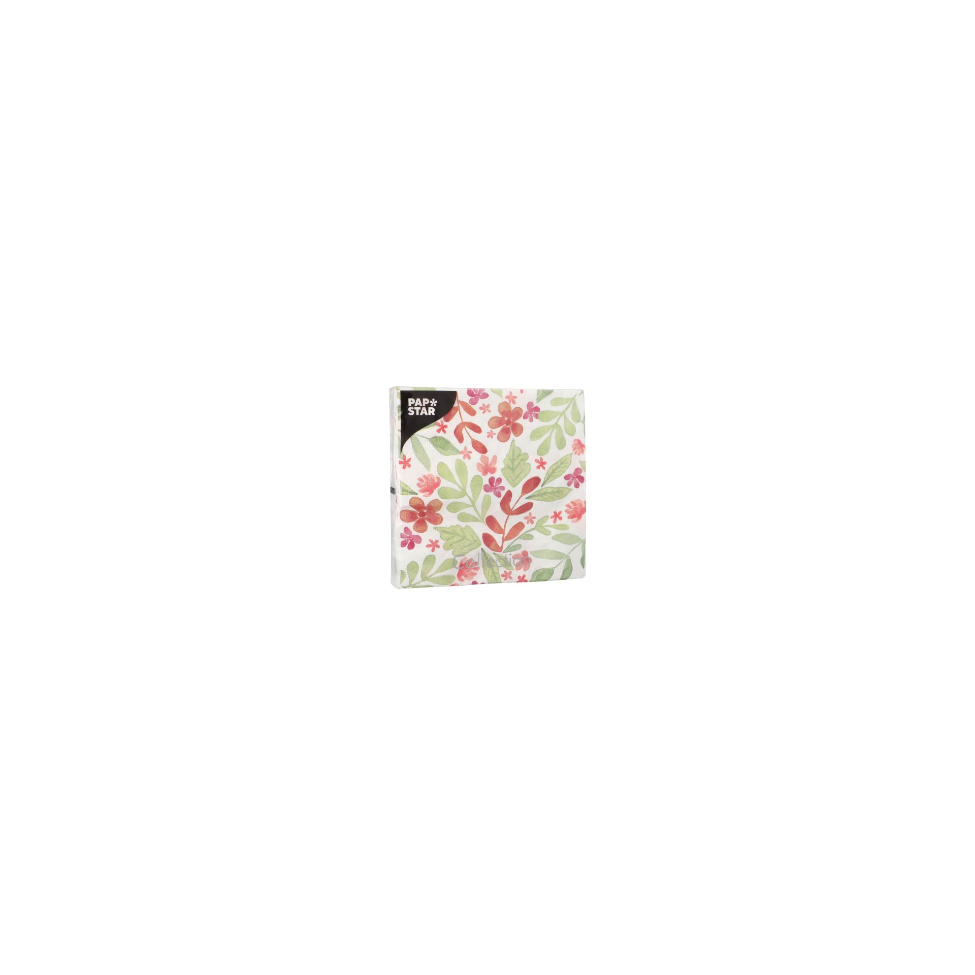 Servietten, 3-lagig 1/4-Falz 33 cm x 33 cm "Leaves and Flowers"