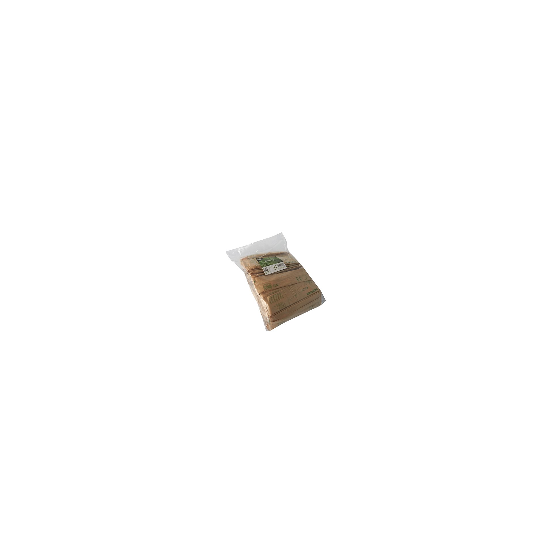 Besteckset, Holz "pure" : Messer, Gabel, Serviette in Papierbeutel