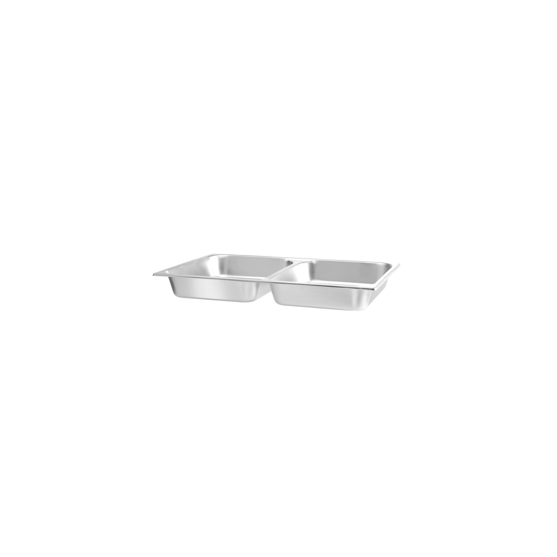 Lebensmittelpfanne GN 1/1 zweigeteilt, 7,5L, 530x325x(H)65mm Lebensmittelpfanne GN 1/1 zweigeteilt, 7,5L, 530x325x(H)65mm