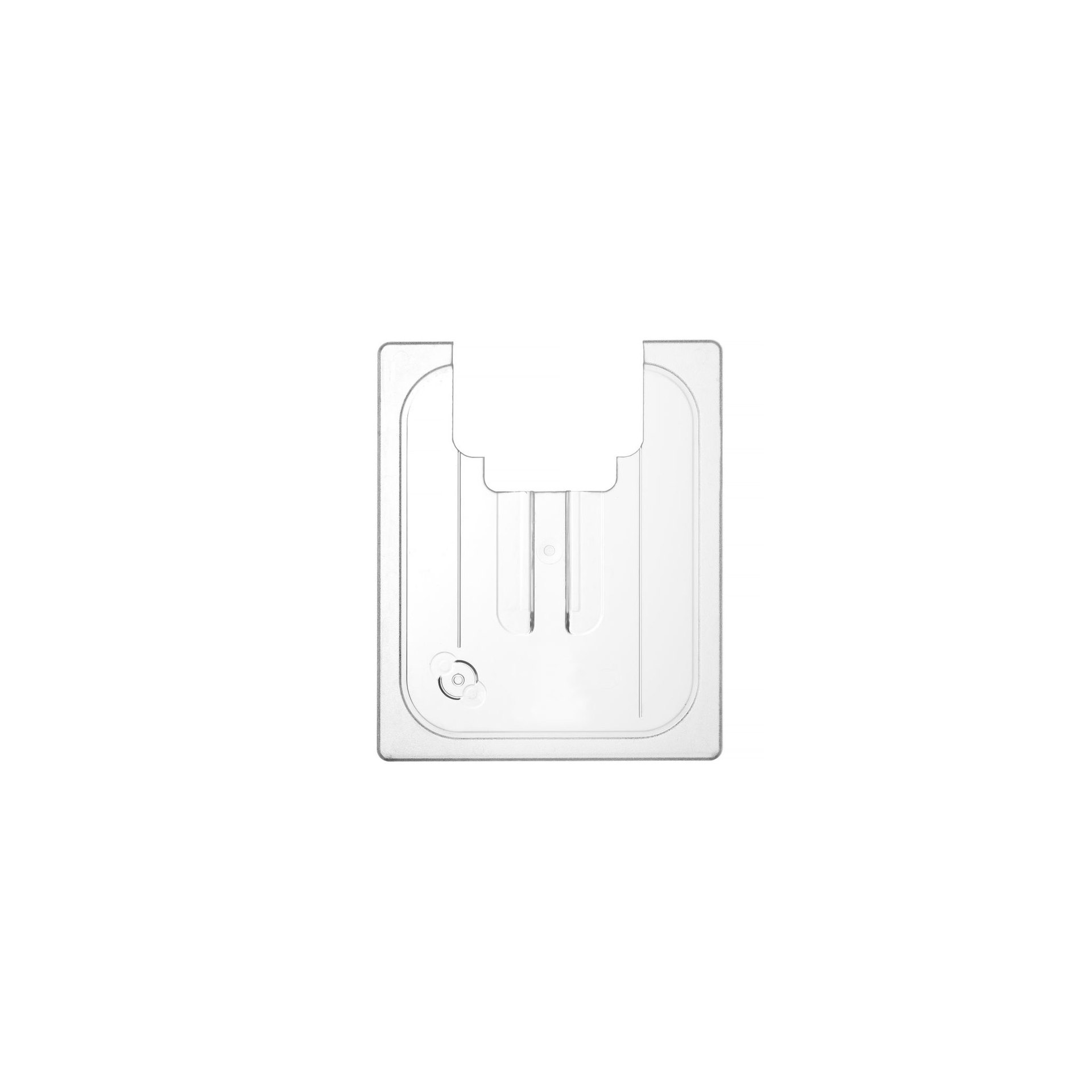 Gastronorm-Deckel mit Sous-Vide-Stab-Aussparung, GN 1/2, Transparent, 265x325mm Gastronorm-Deckel mit Sous-Vide-Stab-Aussparung, GN 1/2, Transparent, 265x325mm
