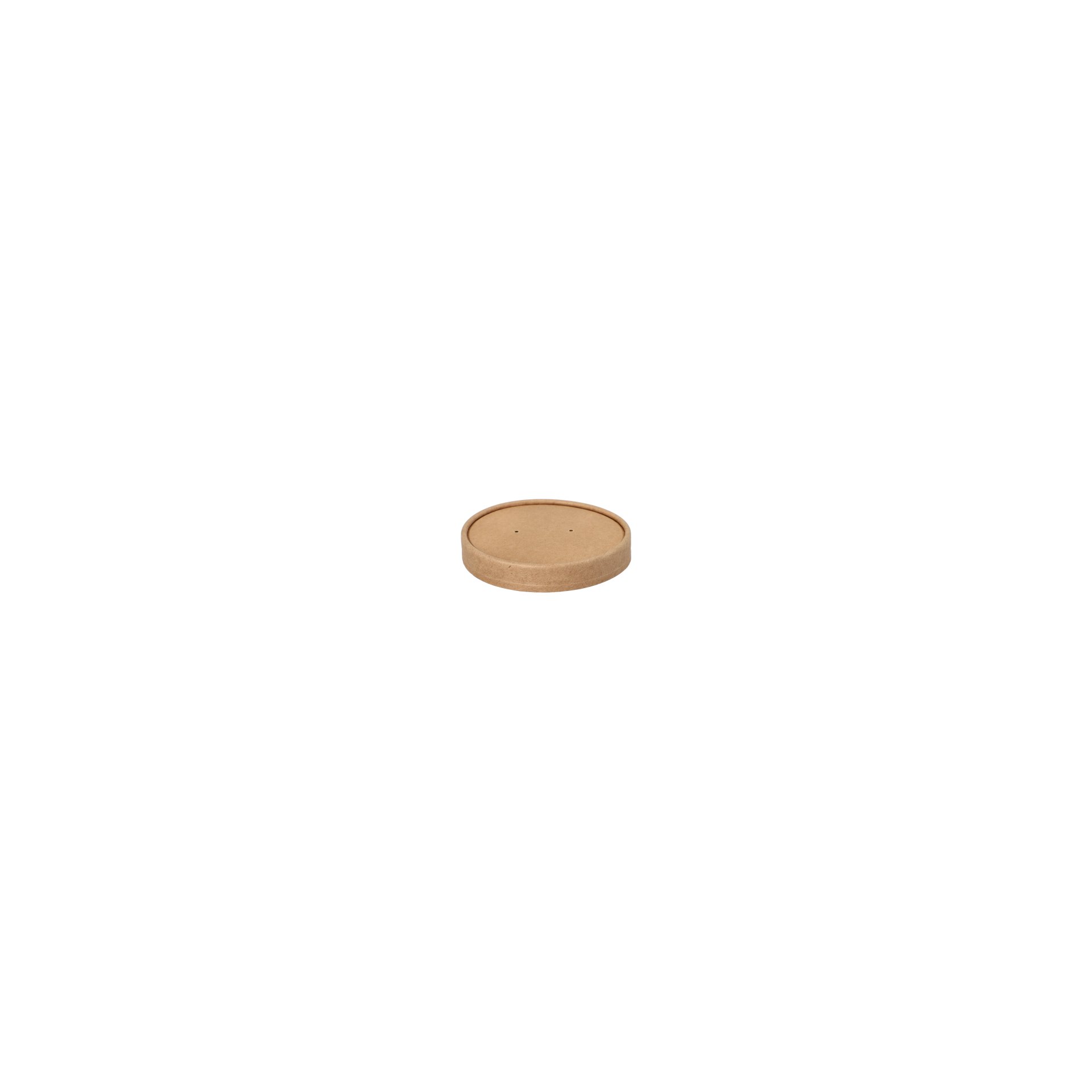 Deckel für Suppenbecher, Pappe rund Ø 9,8 cm · 1,6 cm braun