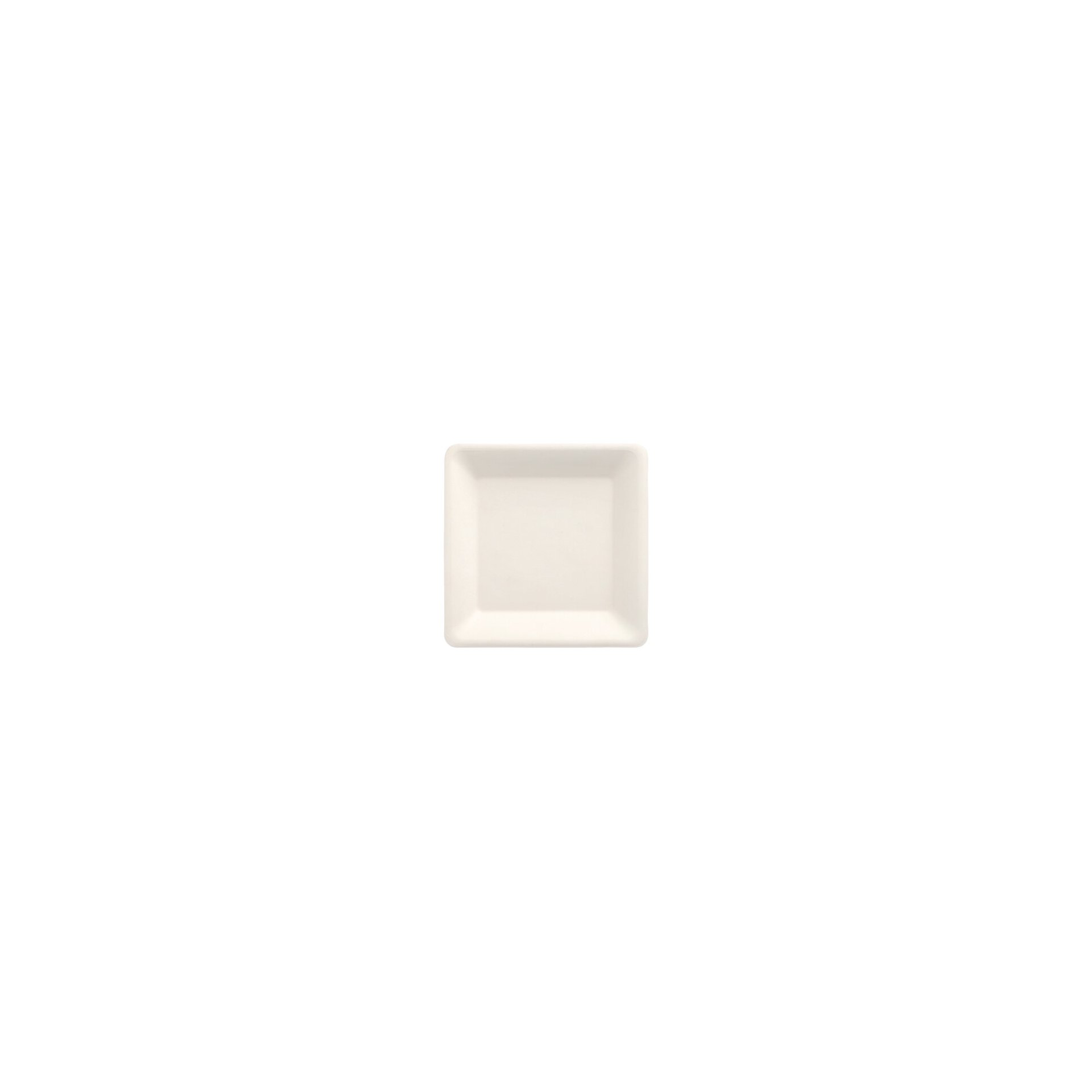 Teller, Zuckerrohr "pure" eckig 15,5 cm x 15,5 cm weiss