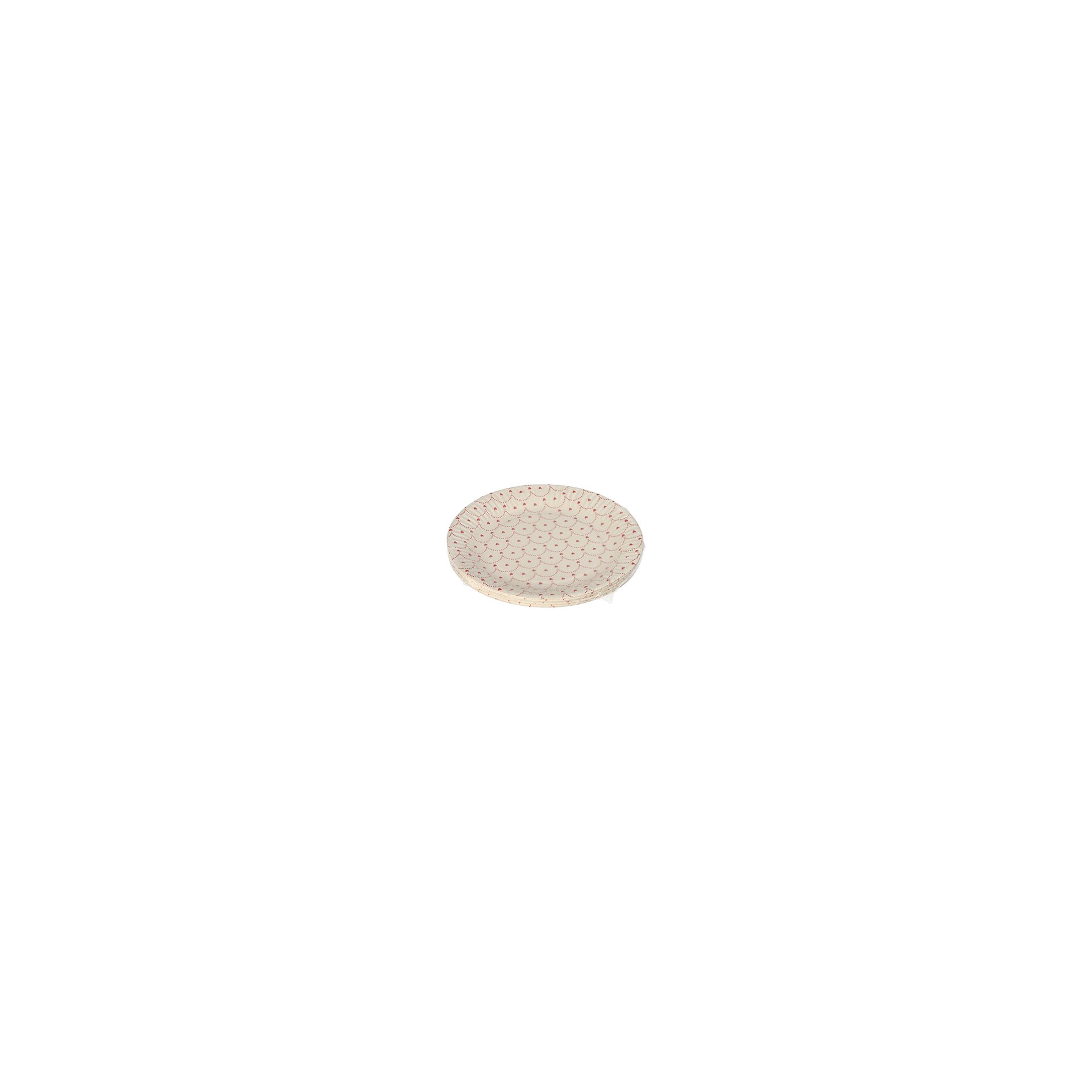 Teller, Pappe rund Ø 18 cm "Hjärtan" Teller, Pappe rund Ø 18 cm "Hjärtan"