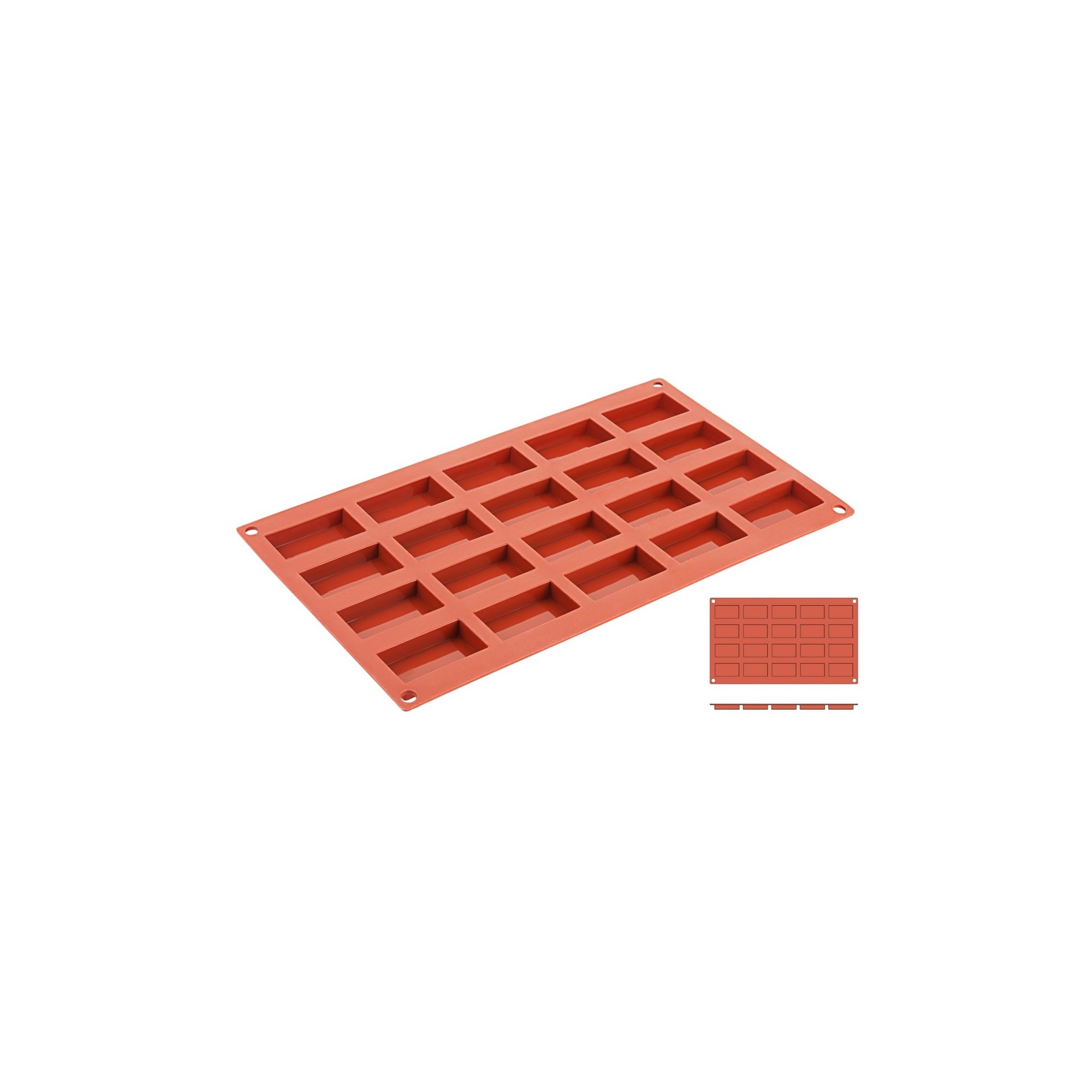 Silikon-Backmatte, FLACHBARREN mit 20 Formen Silikon-Backmatte, FLACHBARREN mit 20 Formen