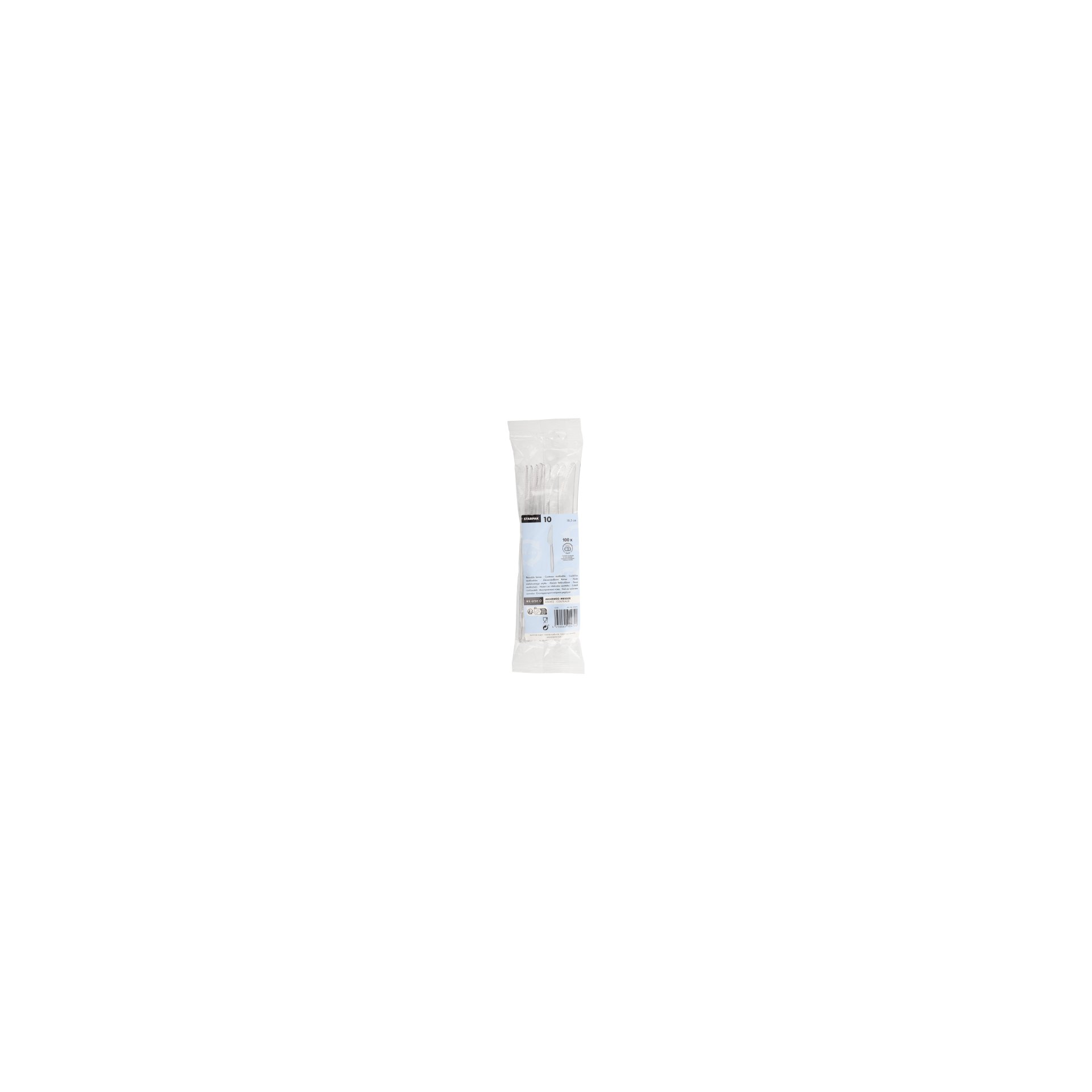 Mehrweg-Messer 18,5 cm transparent Mehrweg-Messer 18,5 cm transparent