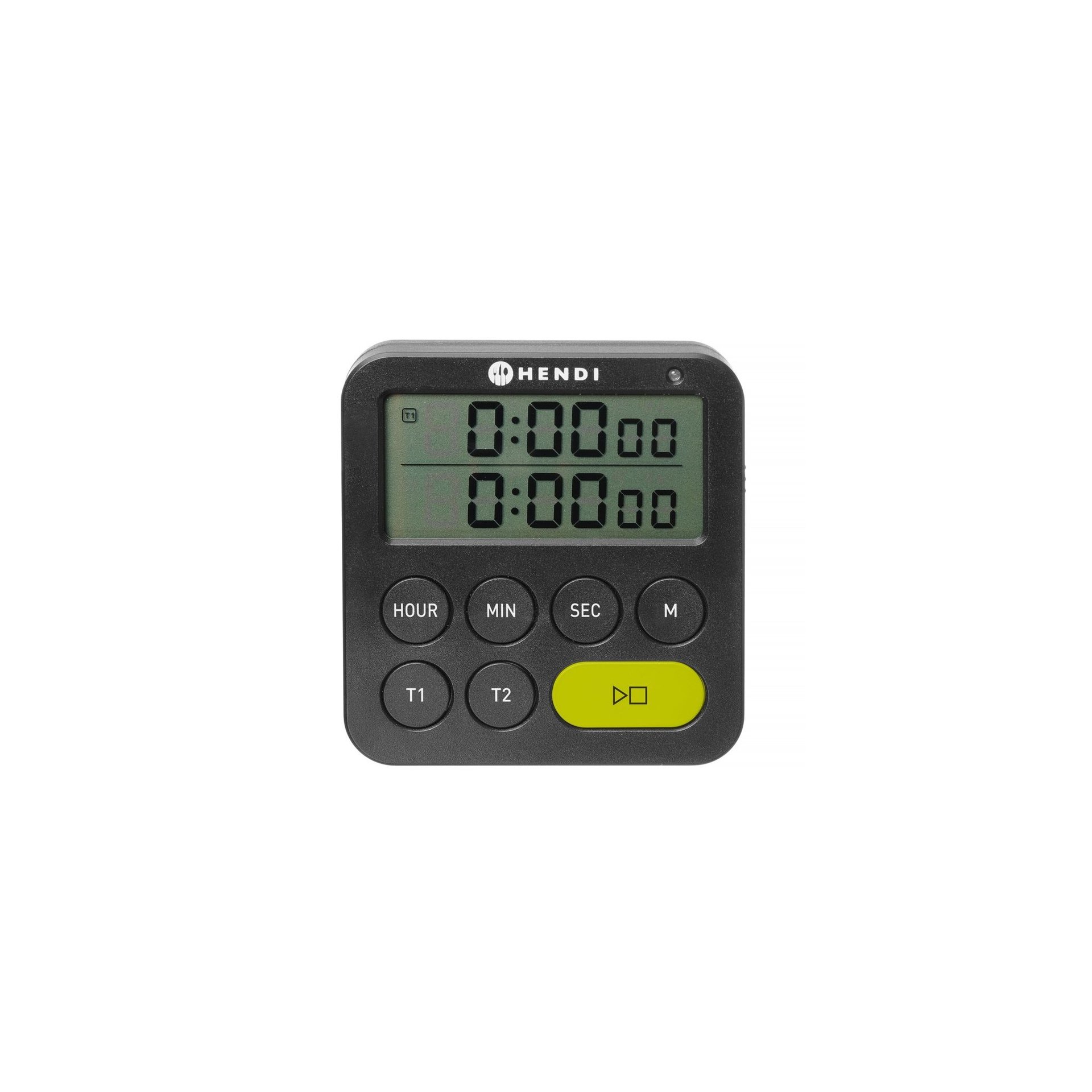 Timer, doppelt, Schwarz, 82x20x(H)86mm