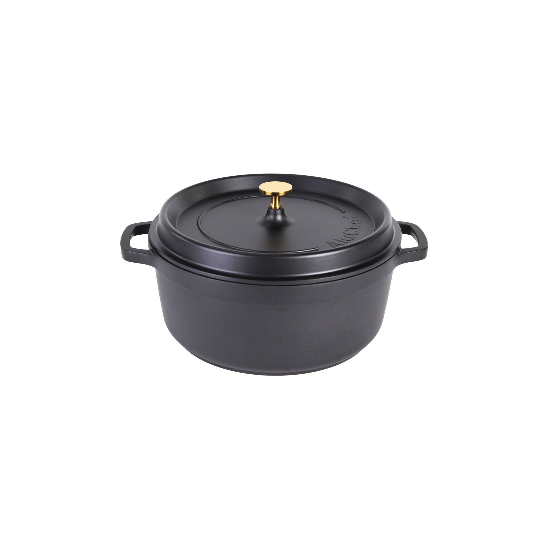 AluChef® Cocotte, rund 28 cm / schwarz