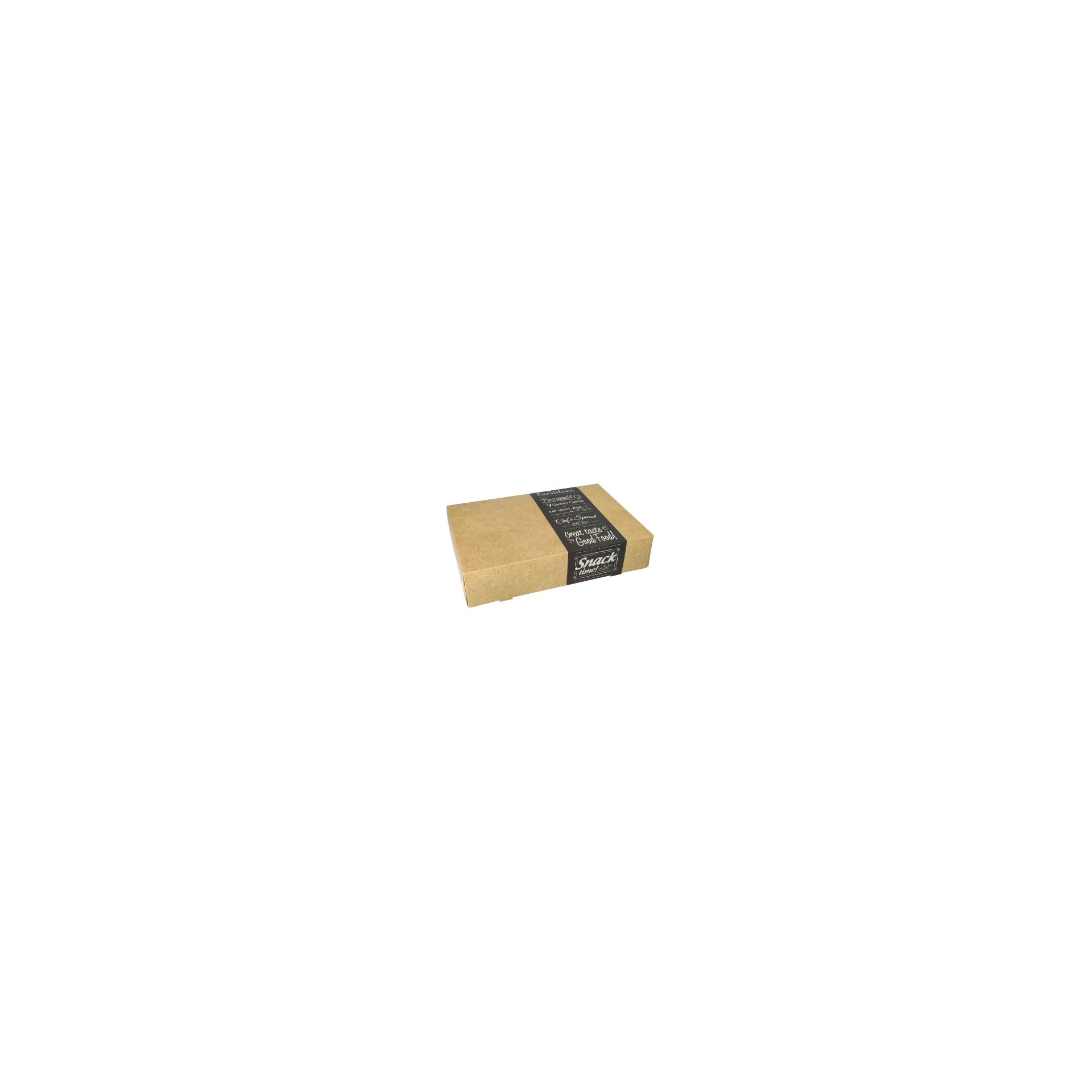 Transport- und Catering-Kartons "pure" eckig 8 cm x 24,5 cm x 35,5 cm "Good Food" klein