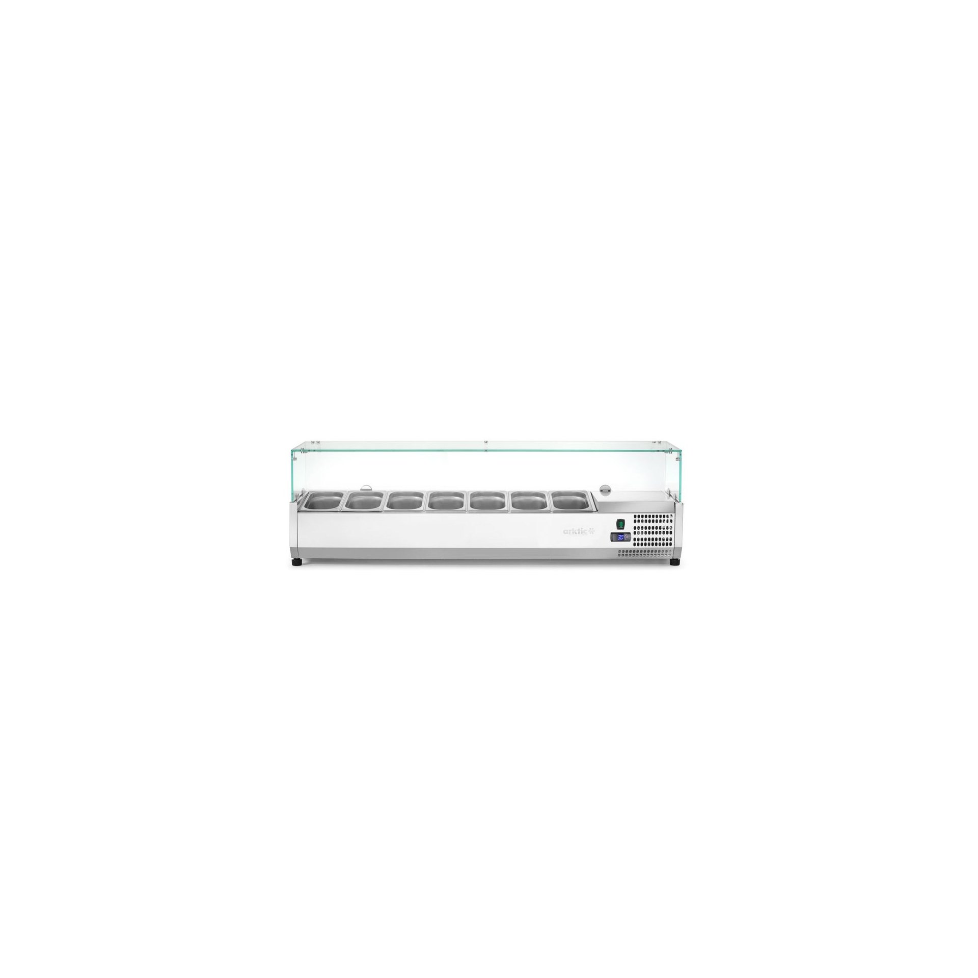 Aufsatz-Kühlvitrine Arktic, 7x GN ¼ 1505x335x460mm