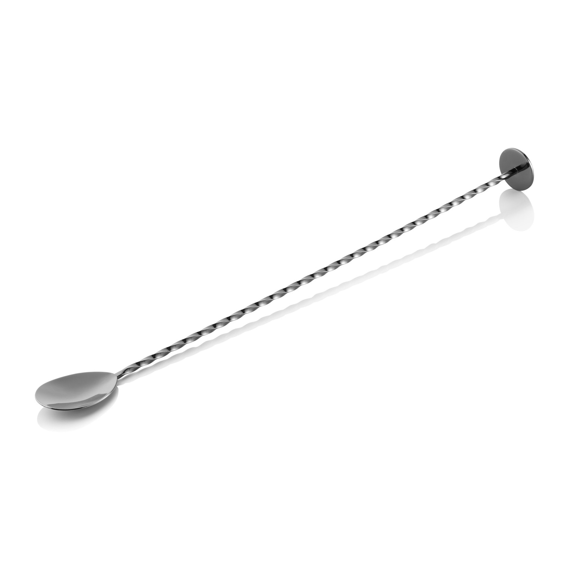 Barlöffel Twisted NOCTURN, mit Stößelende, 33,5 cm, gun metal