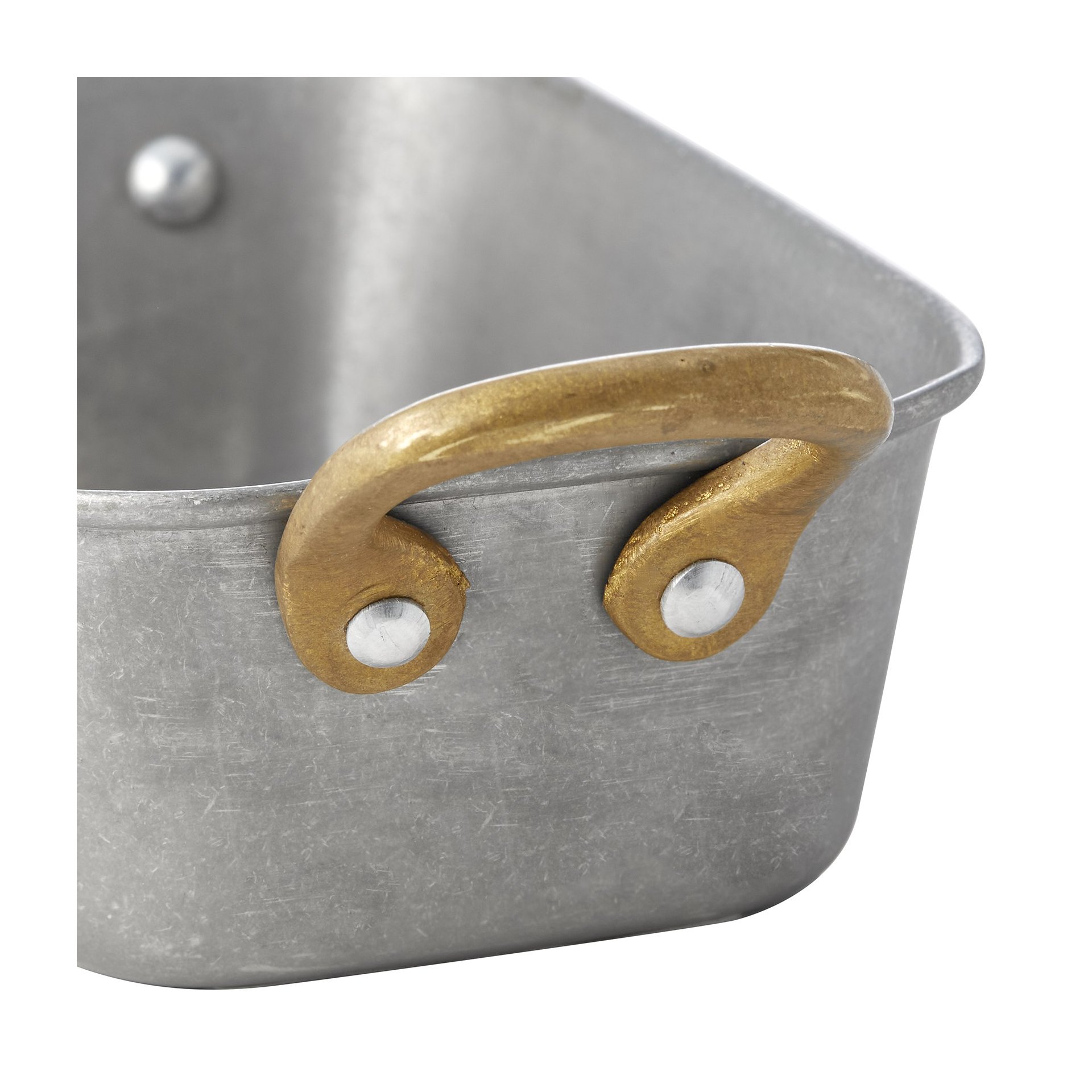 Servierpfanne STEEL & STYLE VINTAGE, mit 2 Messinggriffen, 15 x 9,5 x 4,5 cm, 370 ml, Chromnickelstahl Servierpfanne STEEL & STYLE VINTAGE, mit 2 Messinggriffen, 15 x 9,5 x 4,5 cm, 370 ml, Chromnickelstahl