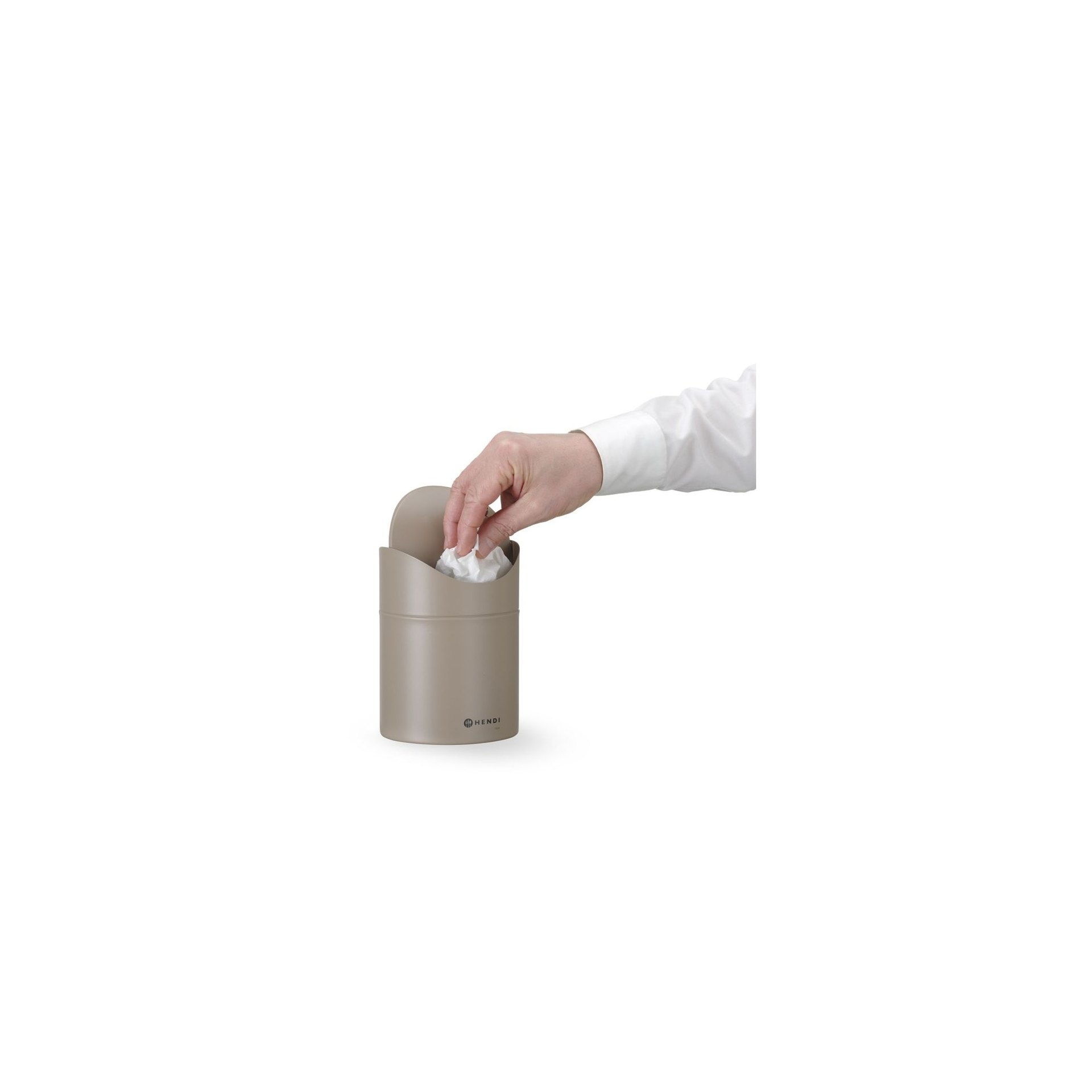 Tischabfalleimer 1,2L, Beige, ⌀120x(H)165mm Tischabfalleimer 1,2L, Beige, ⌀120x(H)165mm