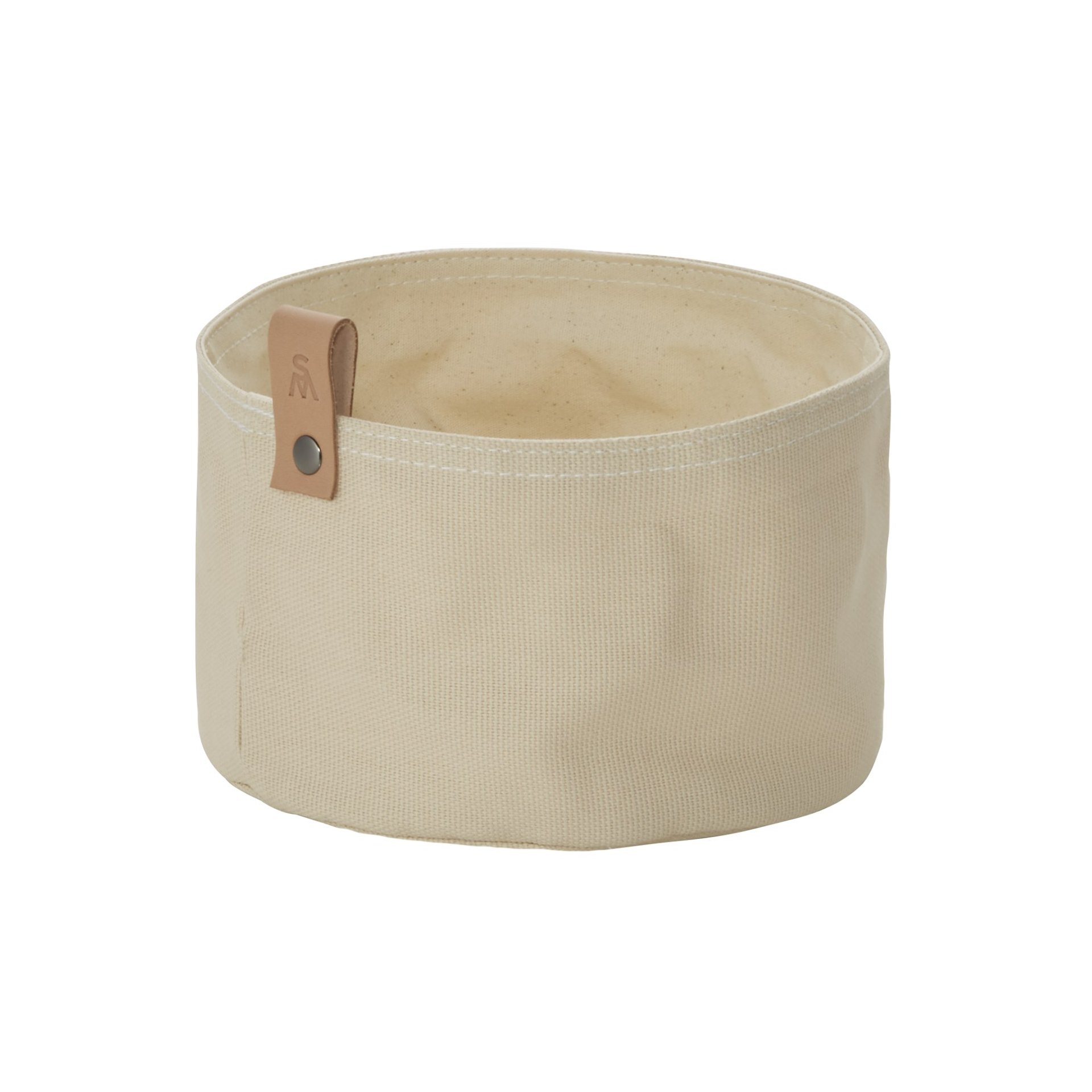 Brottasche FLIP COTTON, Ø 20 cm, Höhe 12 cm, cream, Canvas