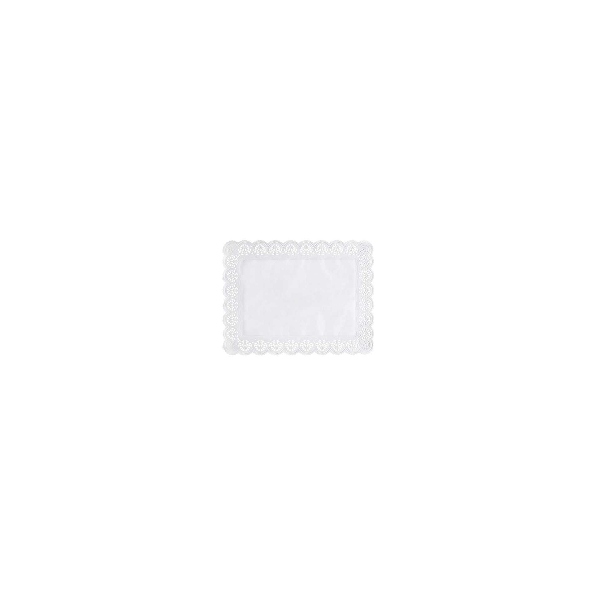 Spitzenpapiere eckig 40 cm x 30 cm weiss