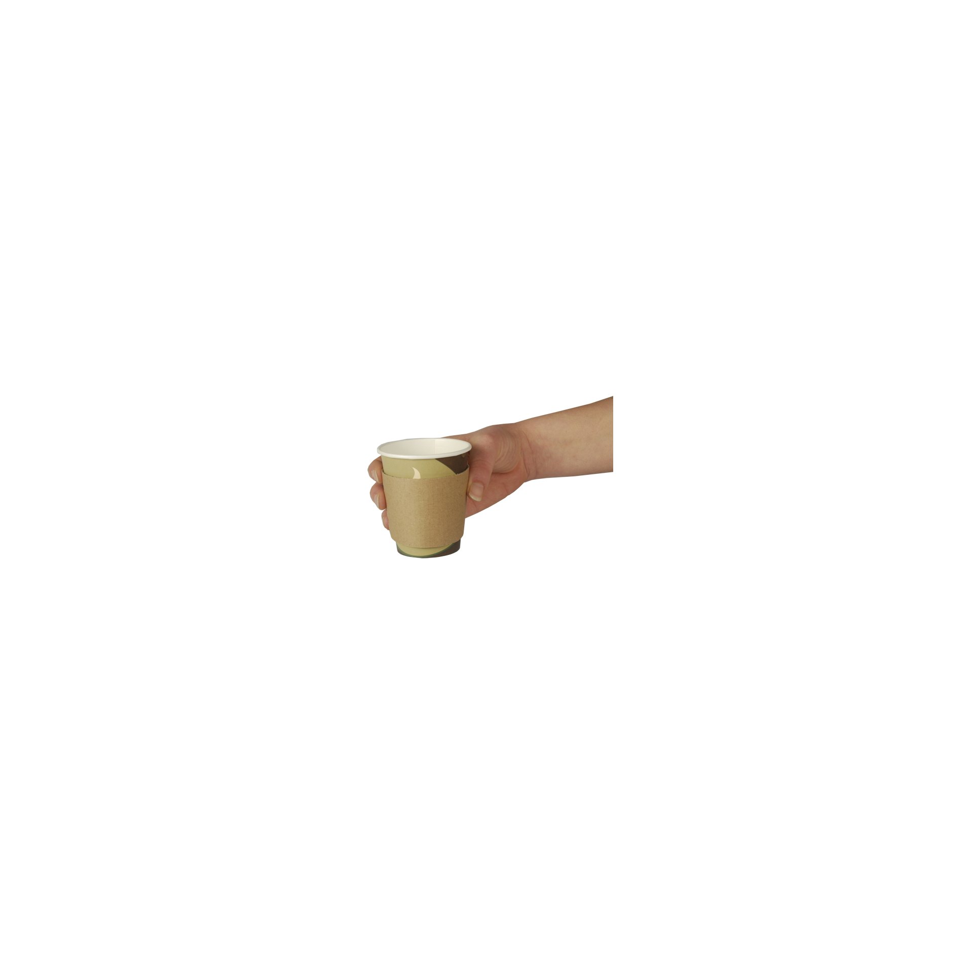 Banderolen für Heißgetränkebecher "pure" Ø 7,3 cm · 5,8 cm braun