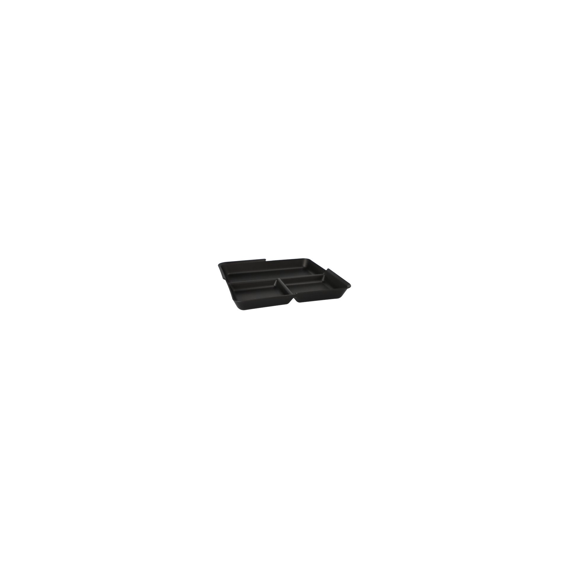 "Circulware" Mehrweg-Schalen Mix & Match eckig 2,9 cm x 23,4 cm x 23,4 cm schwarz