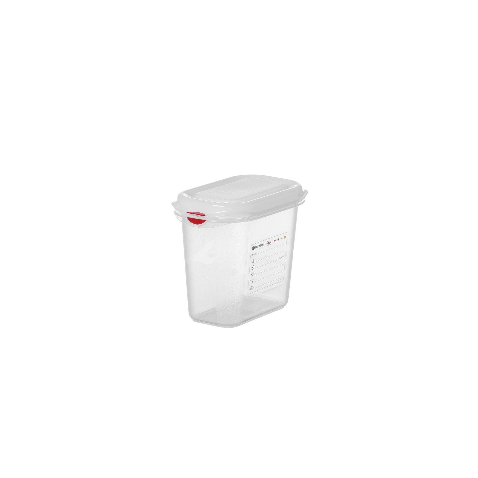 GN 1/9 Behälter, Polypropylen, GN 1/9, 1,5L, Transparent, 176x108x(H)150mm, Rechteckig