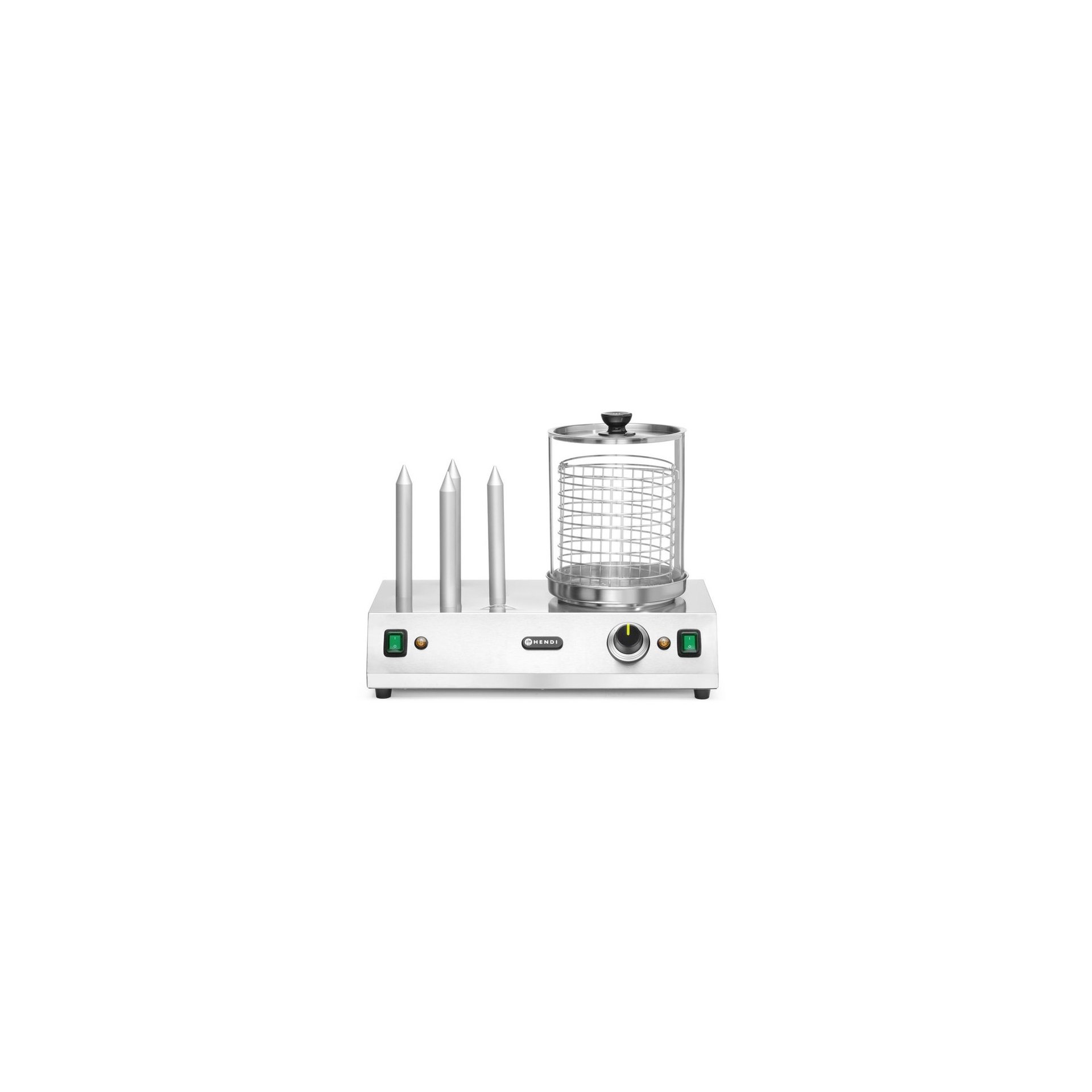 Würstchen- und Hotdog-Brötchenwärmer, 220-240V/550W, 500x310x(H)395mm Würstchen- und Hotdog-Brötchenwärmer, 220-240V/550W, 500x310x(H)395mm