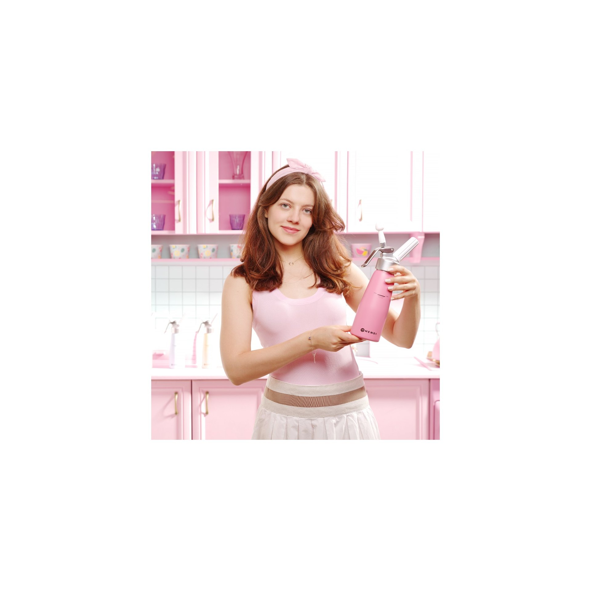 Sahnespender, 0,5L, Pastellrosa, ⌀80x(H)260mm Sahnespender, 0,5L, Pastellrosa, ⌀80x(H)260mm