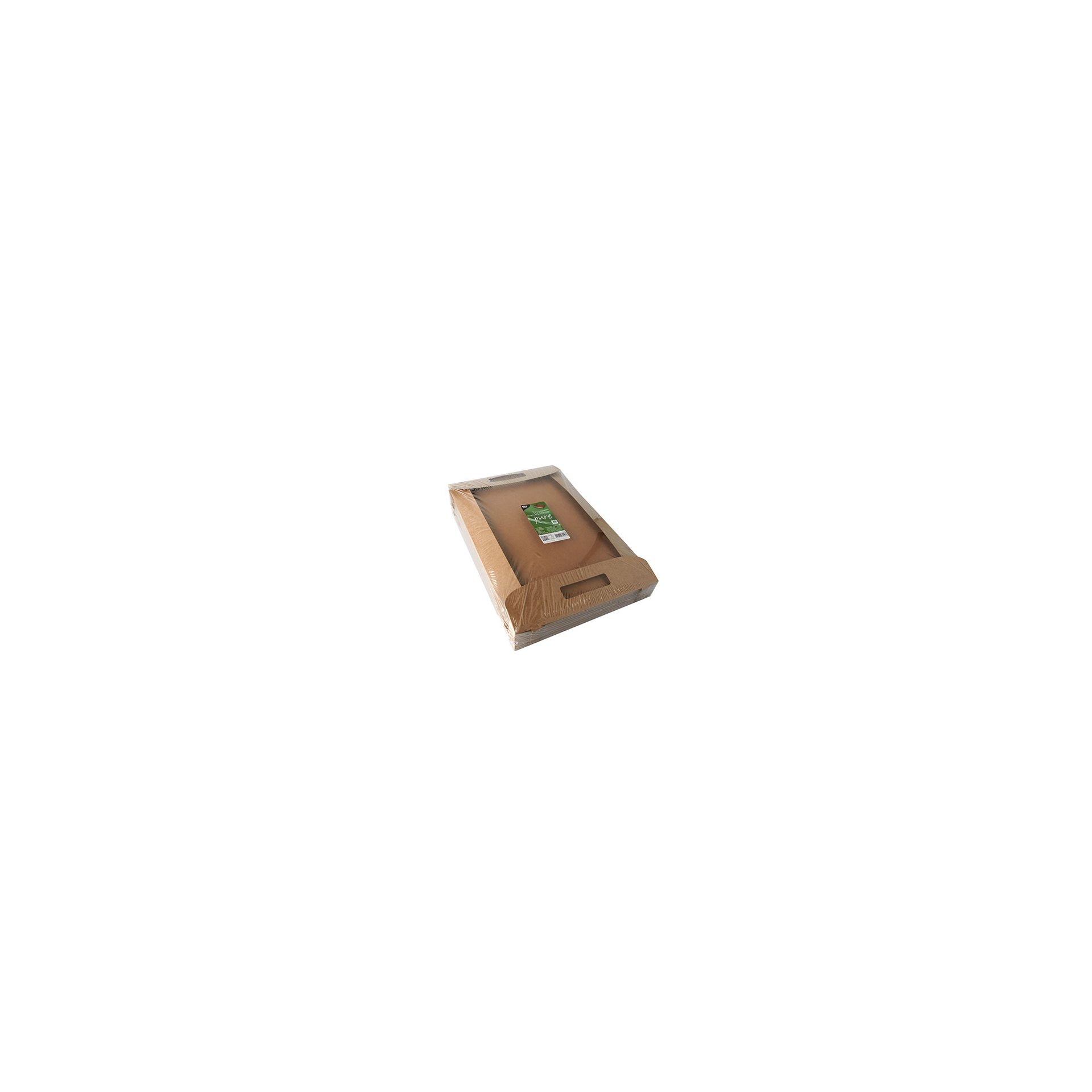 Tragetabletts, Pappe "pure" 4,5 cm x 45,7 cm x 30,7 cm braun "100% Fair"