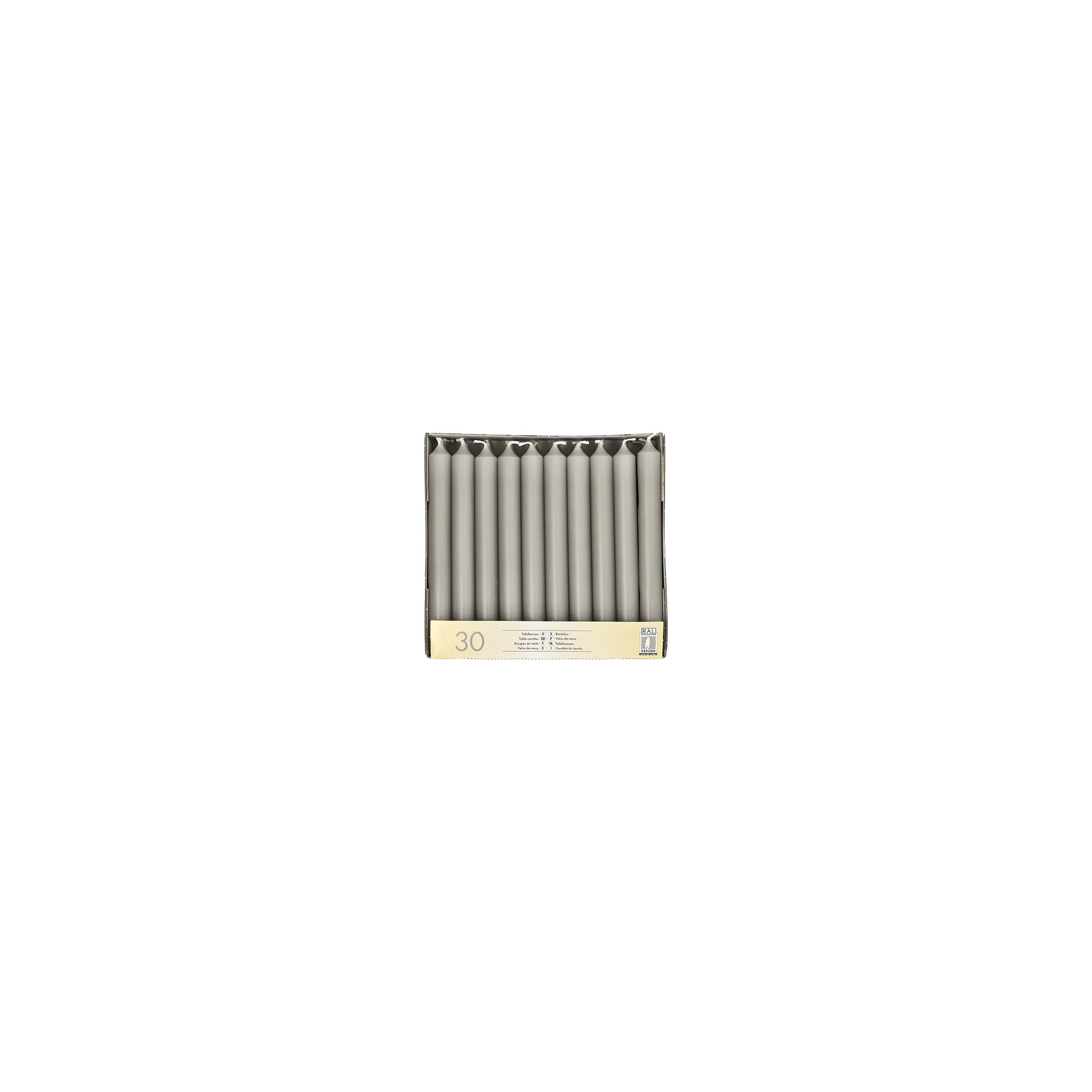 Tafelkerzen Ø 2,1 cm · 19,6 cm grau
