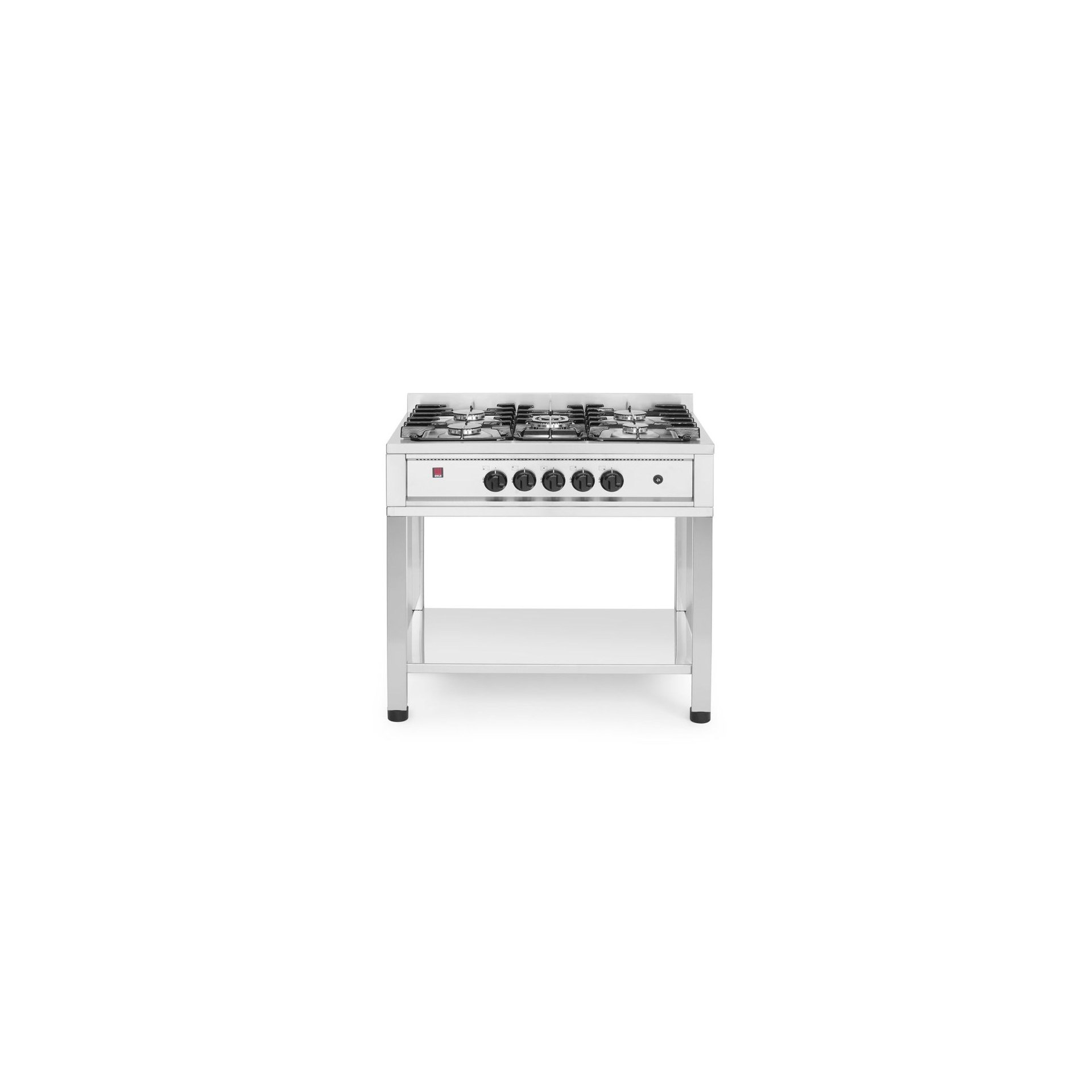 Gasherd - 5 Kochfelder, offener Unterbau, Kitchen Line, 14,3kW, 900x640x(H)910mm Gasherd - 5 Kochfelder, offener Unterbau, Kitchen Line, 14,3kW, 900x640x(H)910mm
