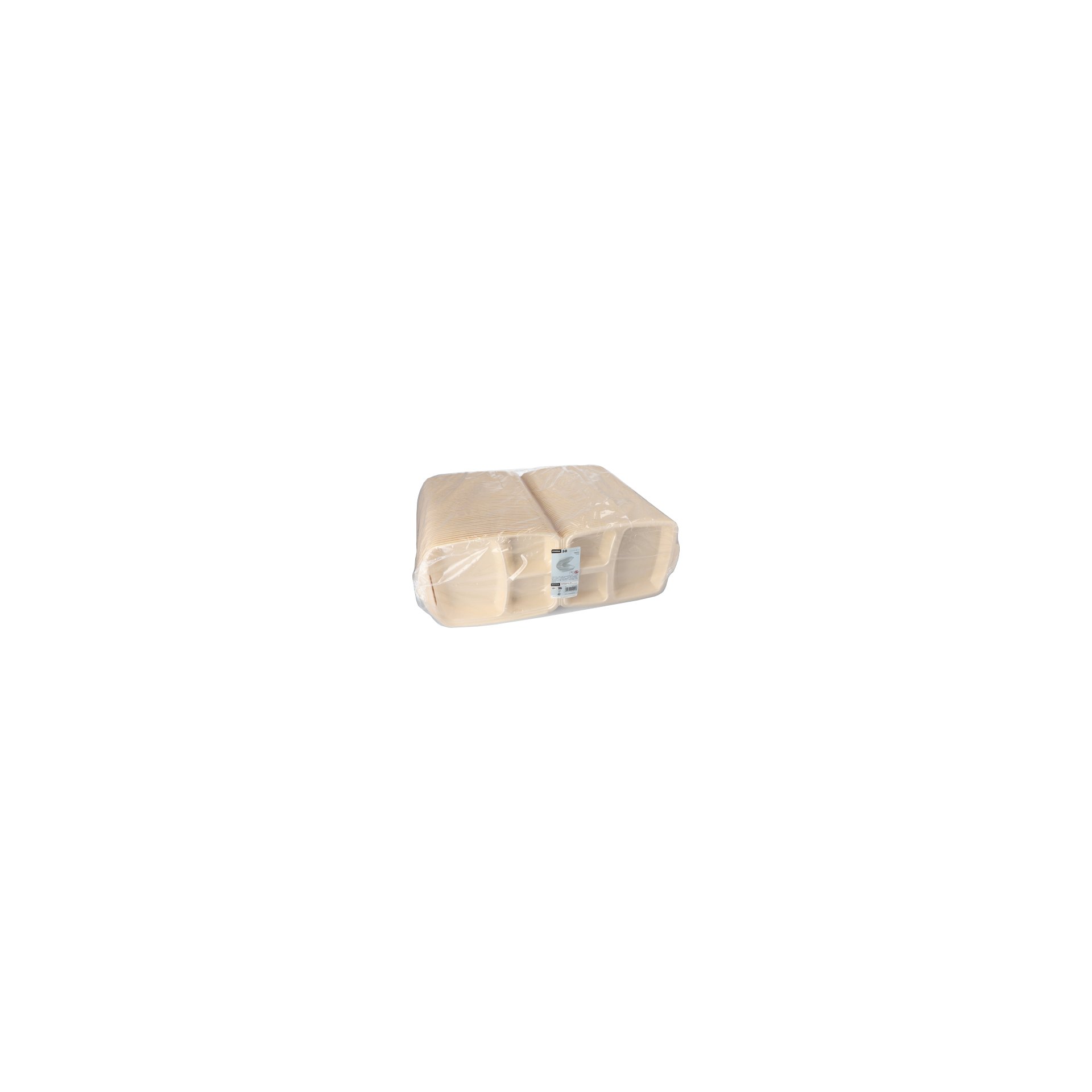 Menüboxen mit Klappdeckel, XPS 3-geteilt 7,5 cm x 22 cm x 28,5 cm beige laminiert Menüboxen mit Klappdeckel, XPS 3-geteilt 7,5 cm x 22 cm x 28,5 cm beige laminiert