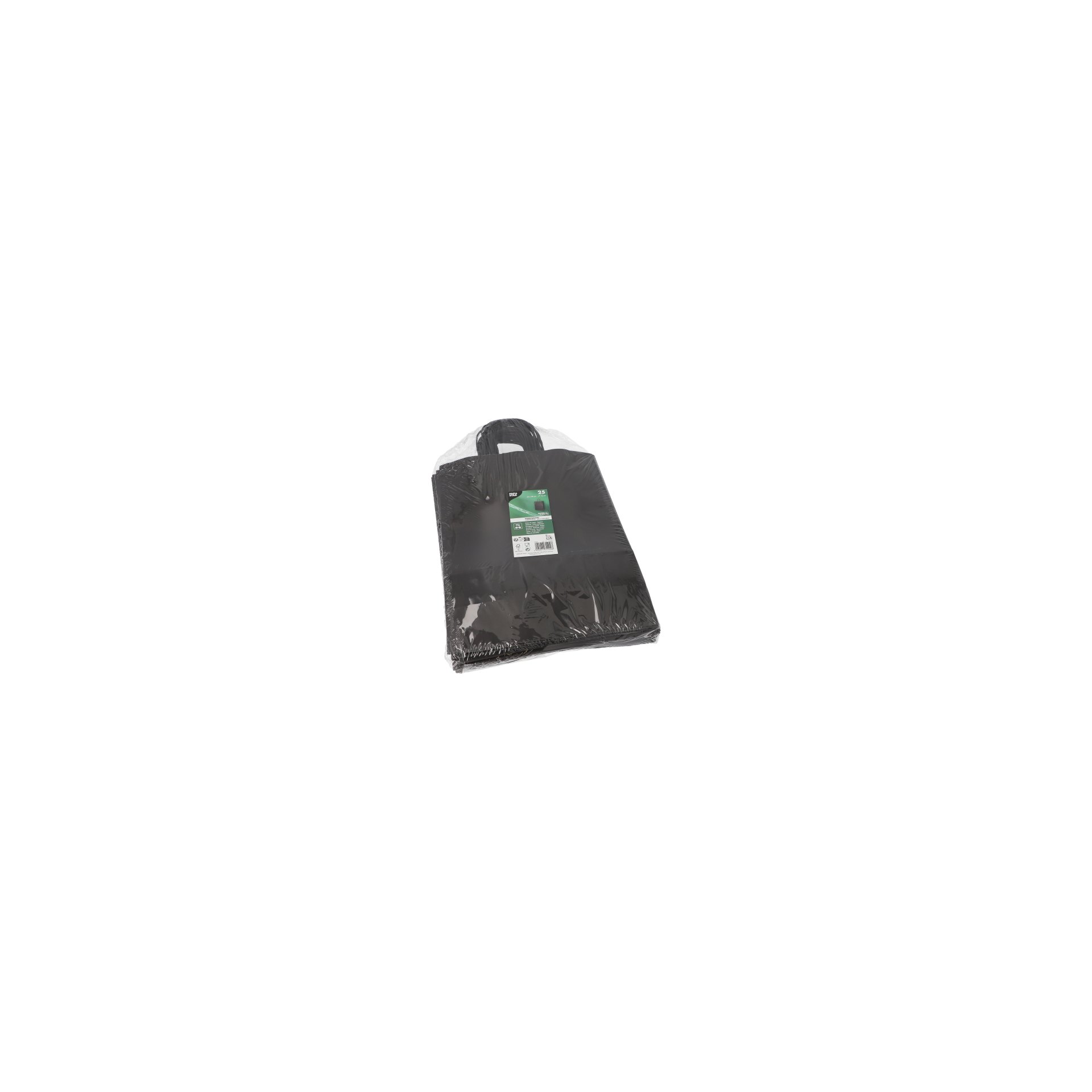 Tragetaschen, Papier 35 cm x 26 cm x 12 cm schwarz mit gedrehtem Tragegriff