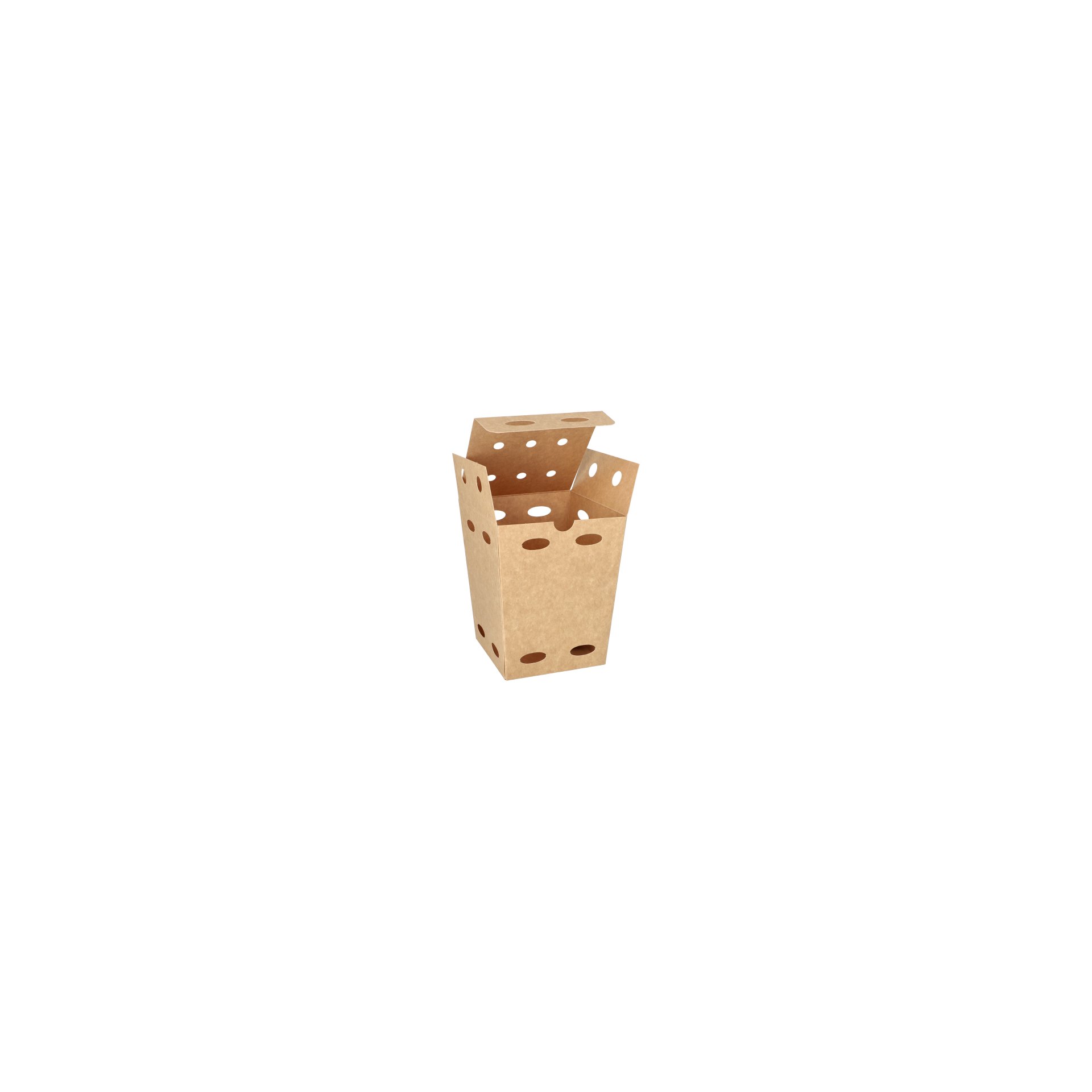 Pommes-Frites-Boxen, Pappe "pure" 15,5 cm x 10,5 cm x 10,5 cm braun "100% Fair" klein