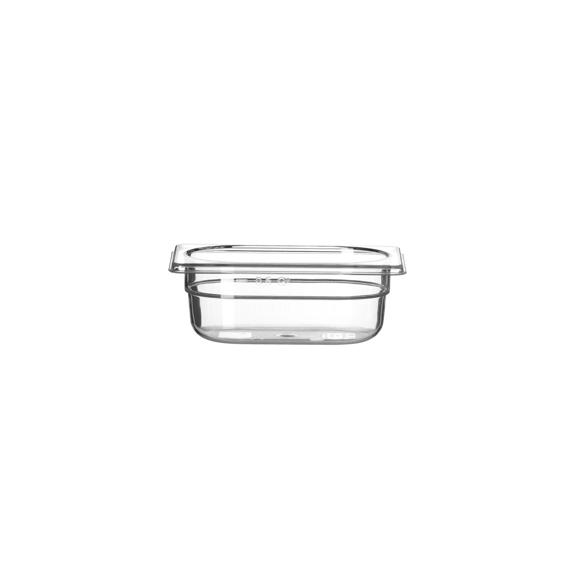Gastronorm-Behälter 1/9, Profi Line, GN 1/9, 0,6L, Transparent, 176x108x(H)65mm