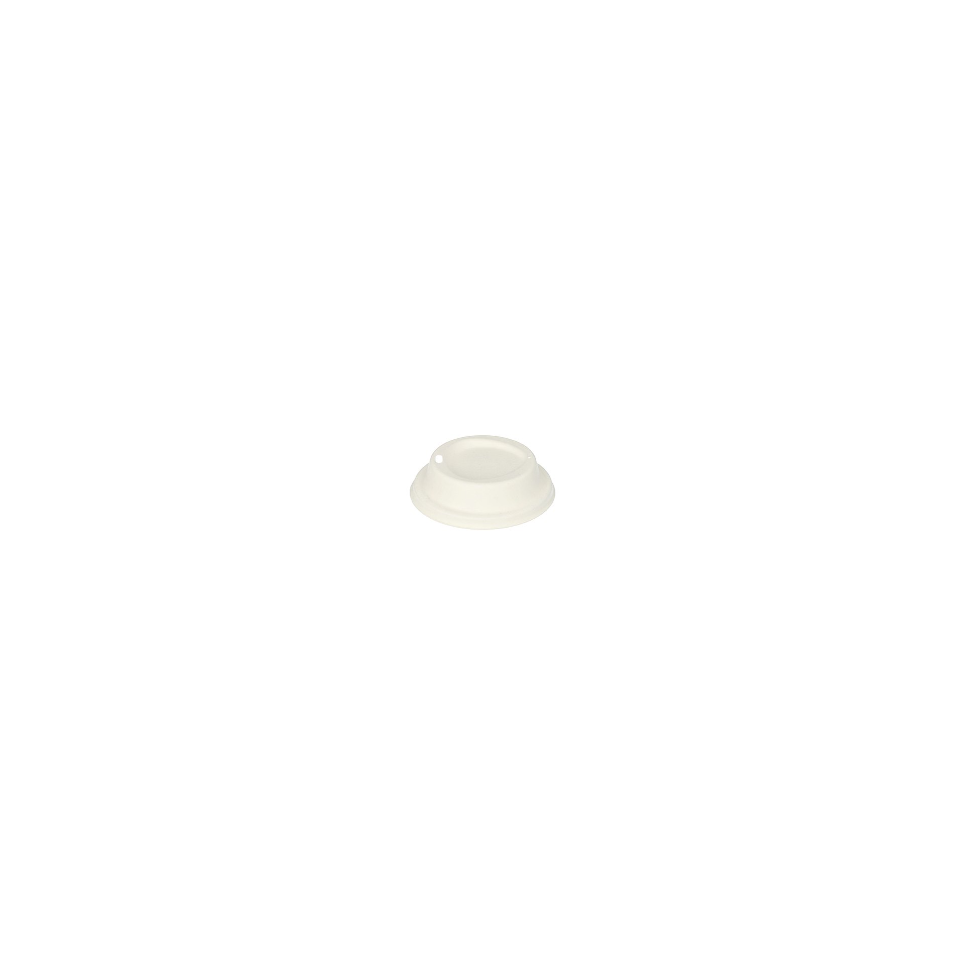 Dom-Deckel, Zuckerrohr "pure" rund Ø 9 cm · 2,5 cm weiss