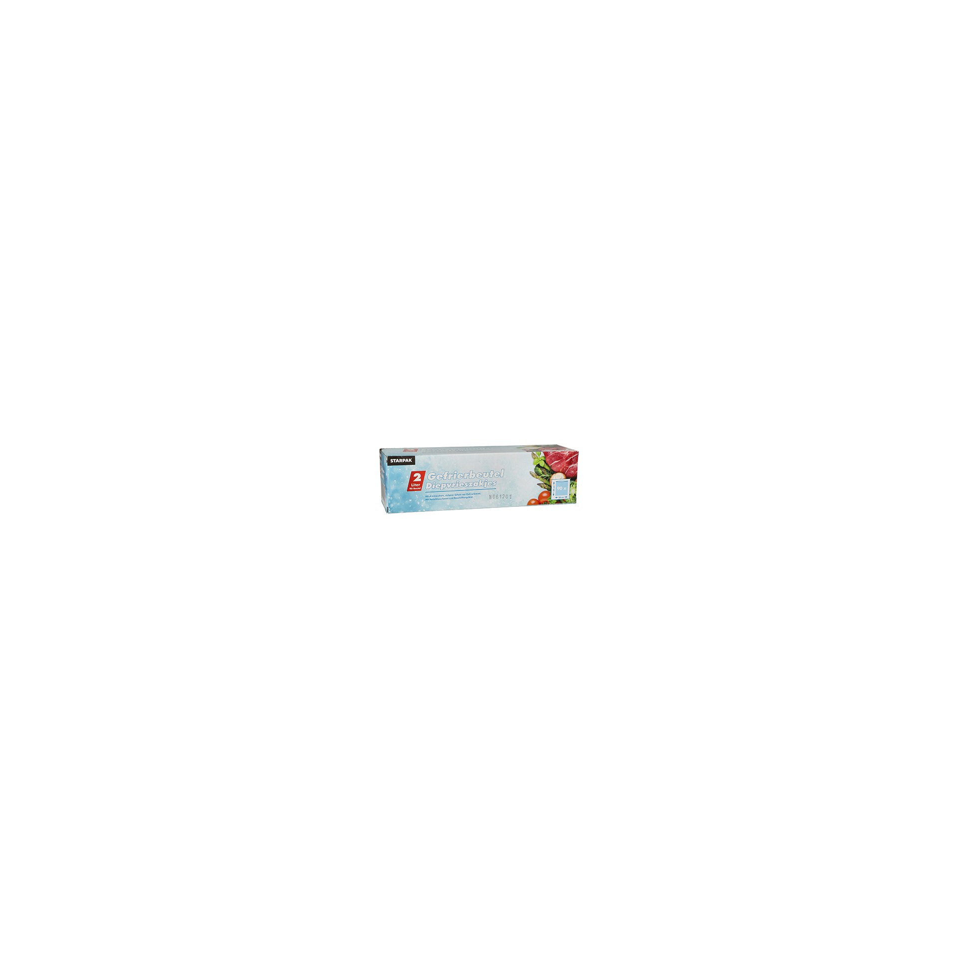 Gefrierbeutel, LLDPE 2 l 30 cm x 20 cm transparent in Faltschachtel Gefrierbeutel, LLDPE 2 l 30 cm x 20 cm transparent in Faltschachtel