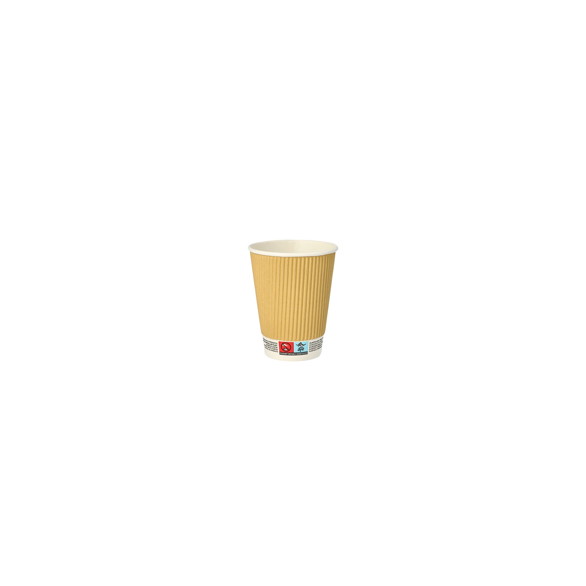 Trinkbecher, Pappe 0,3 l Ø 9 cm · 11 cm natur Ripple Wall Trinkbecher, Pappe 0,3 l Ø 9 cm · 11 cm natur Ripple Wall