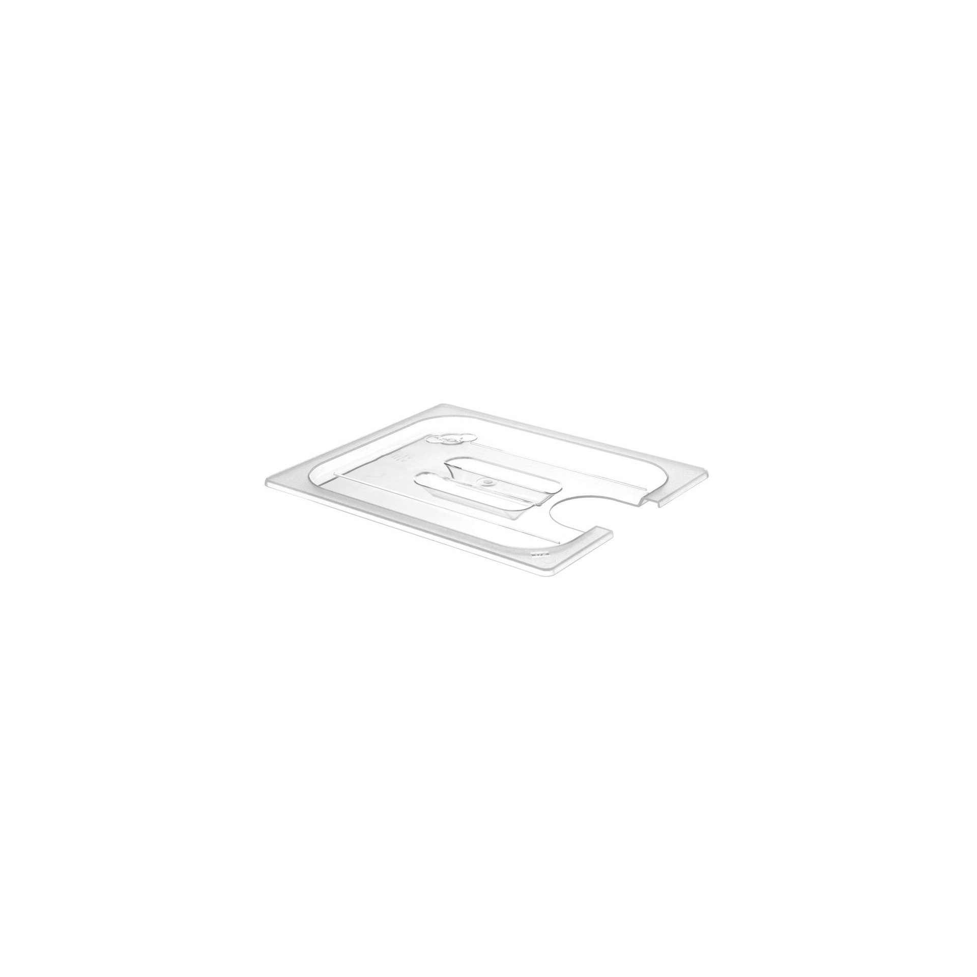 Gastronorm-Deckel mit Sous-Vide-Stab-Aussparung, GN 1/2, Transparent, 265x325mm