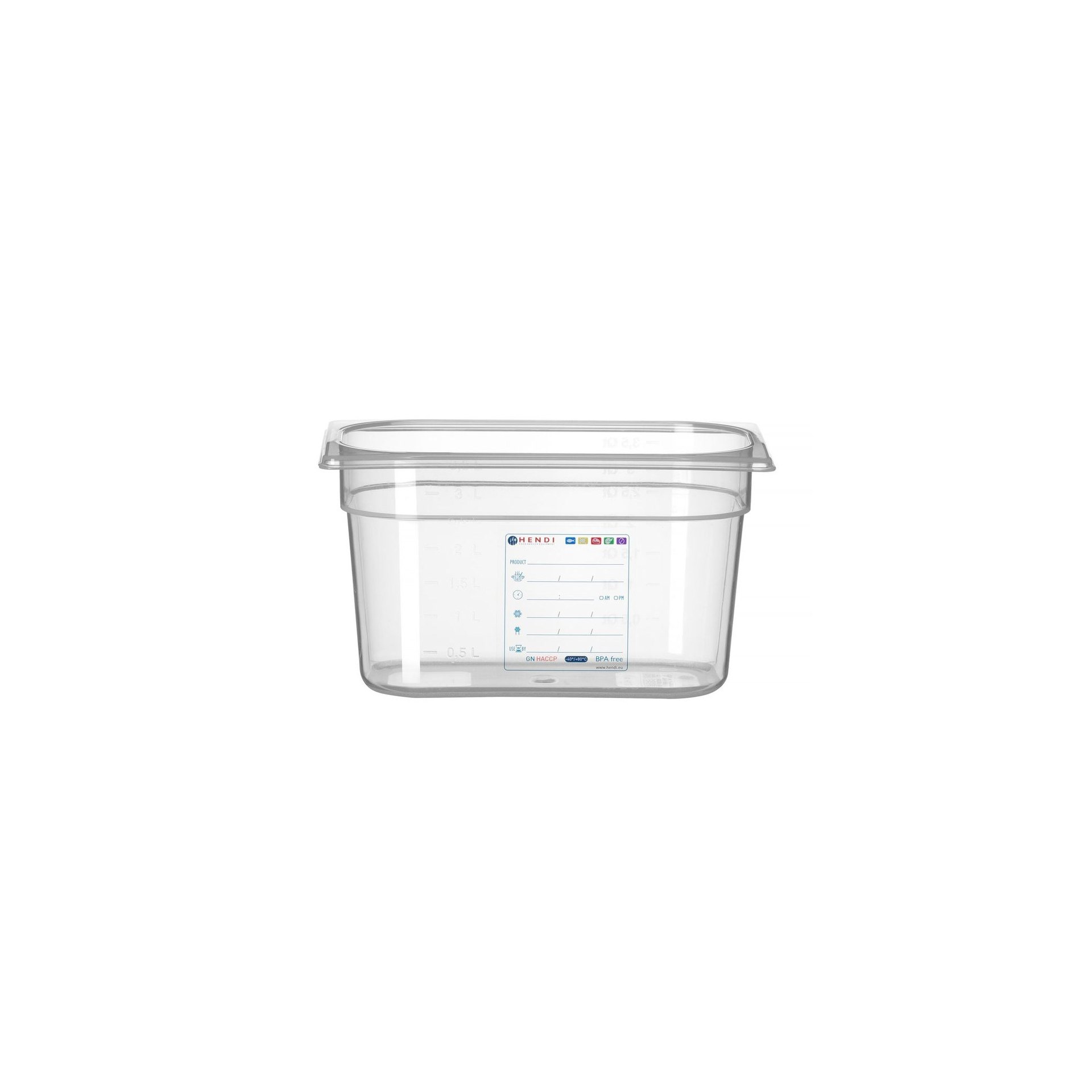 Gastronorm-Behälter 1/4, GN 1/4, 4L, Transparent, 265x162x(H)150mm Gastronorm-Behälter 1/4, GN 1/4, 4L, Transparent, 265x162x(H)150mm