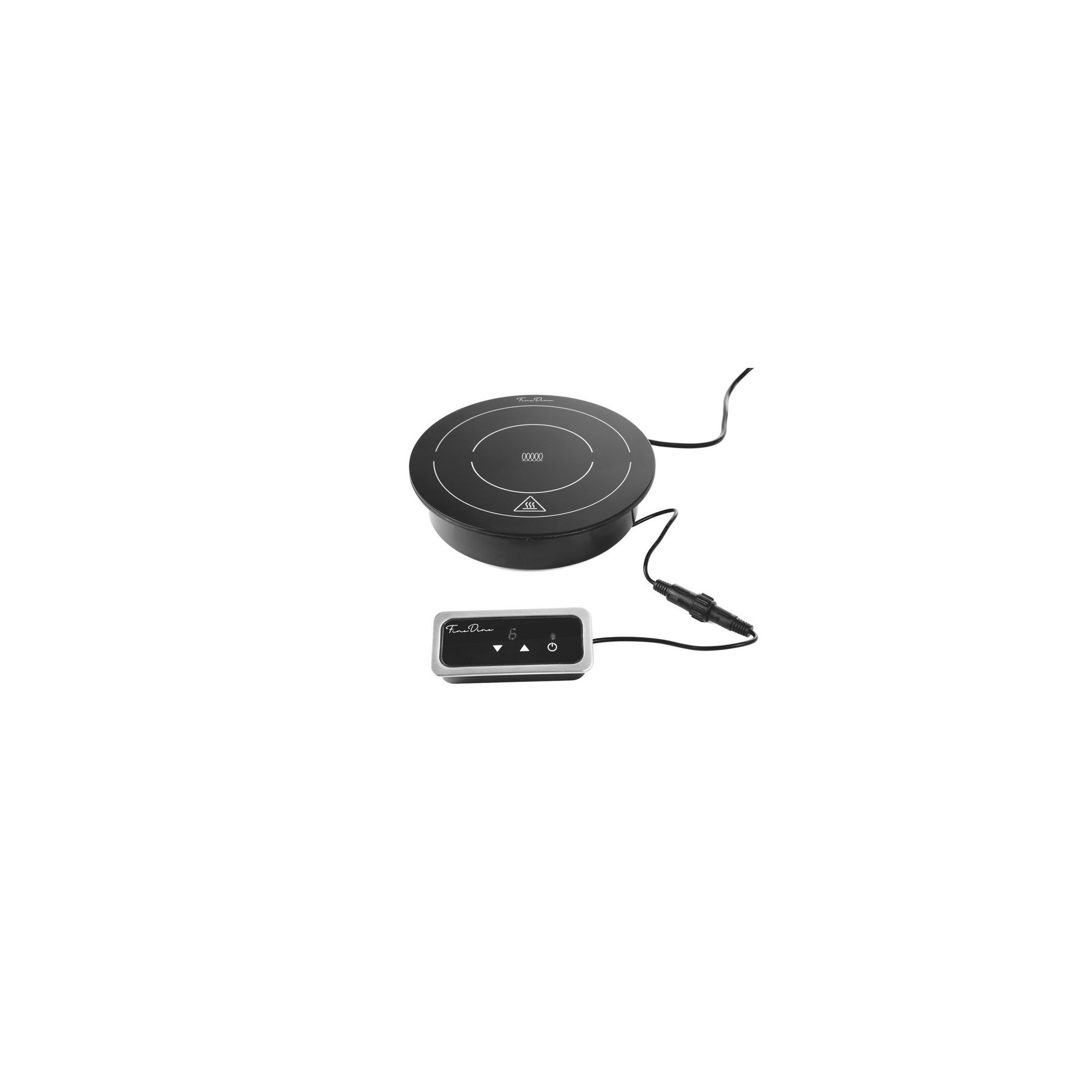 Induktionsheizplatte 800 W, Fine Dine, Schwarz, 230V/800W, ⌀245x(H)80mm