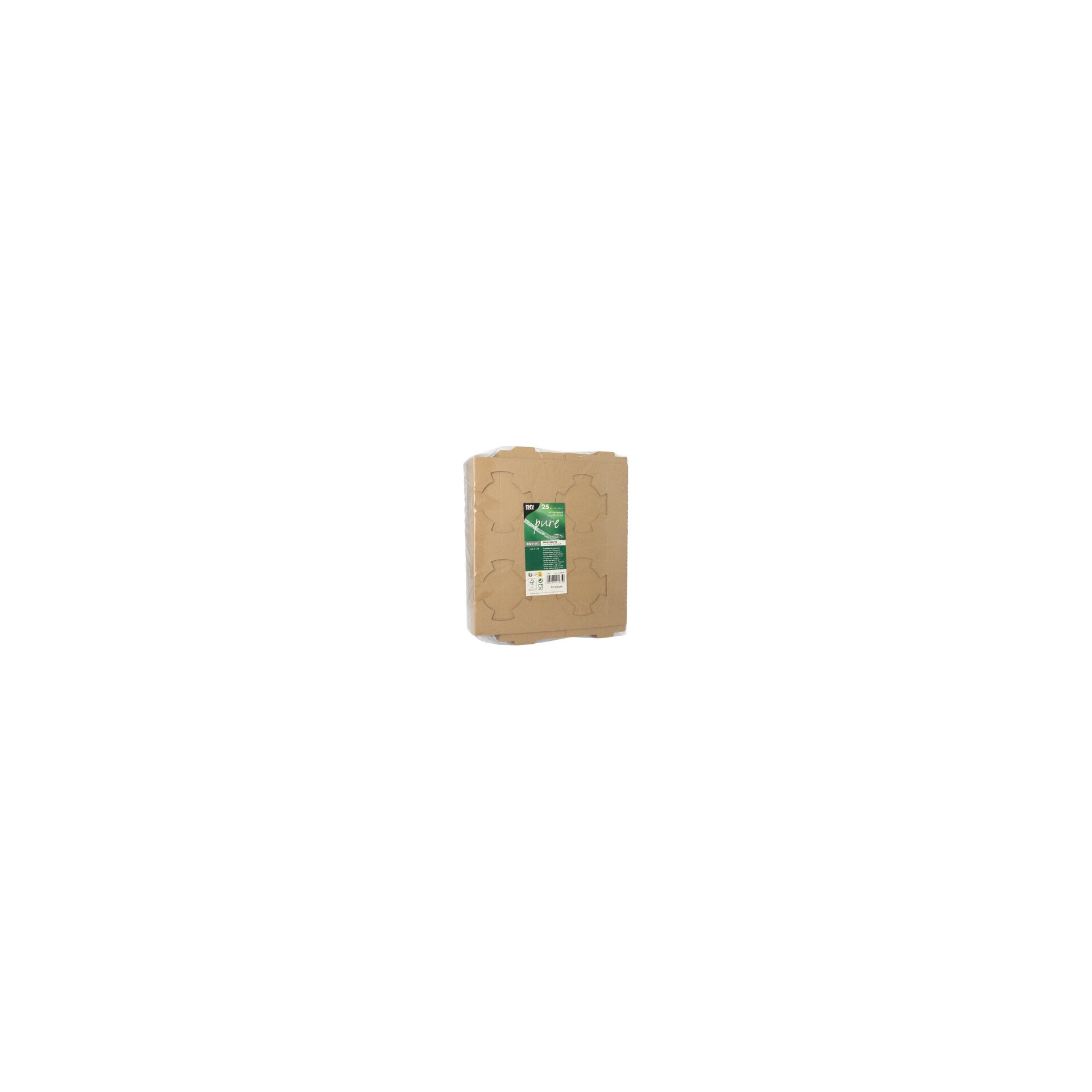 Tragetabletts, Pappe "pure" 3,6 cm x 19,8 cm x 24,1 cm braun für 4 Suppenbecher Tragetabletts, Pappe "pure" 3,6 cm x 19,8 cm x 24,1 cm braun für 4 Suppenbecher