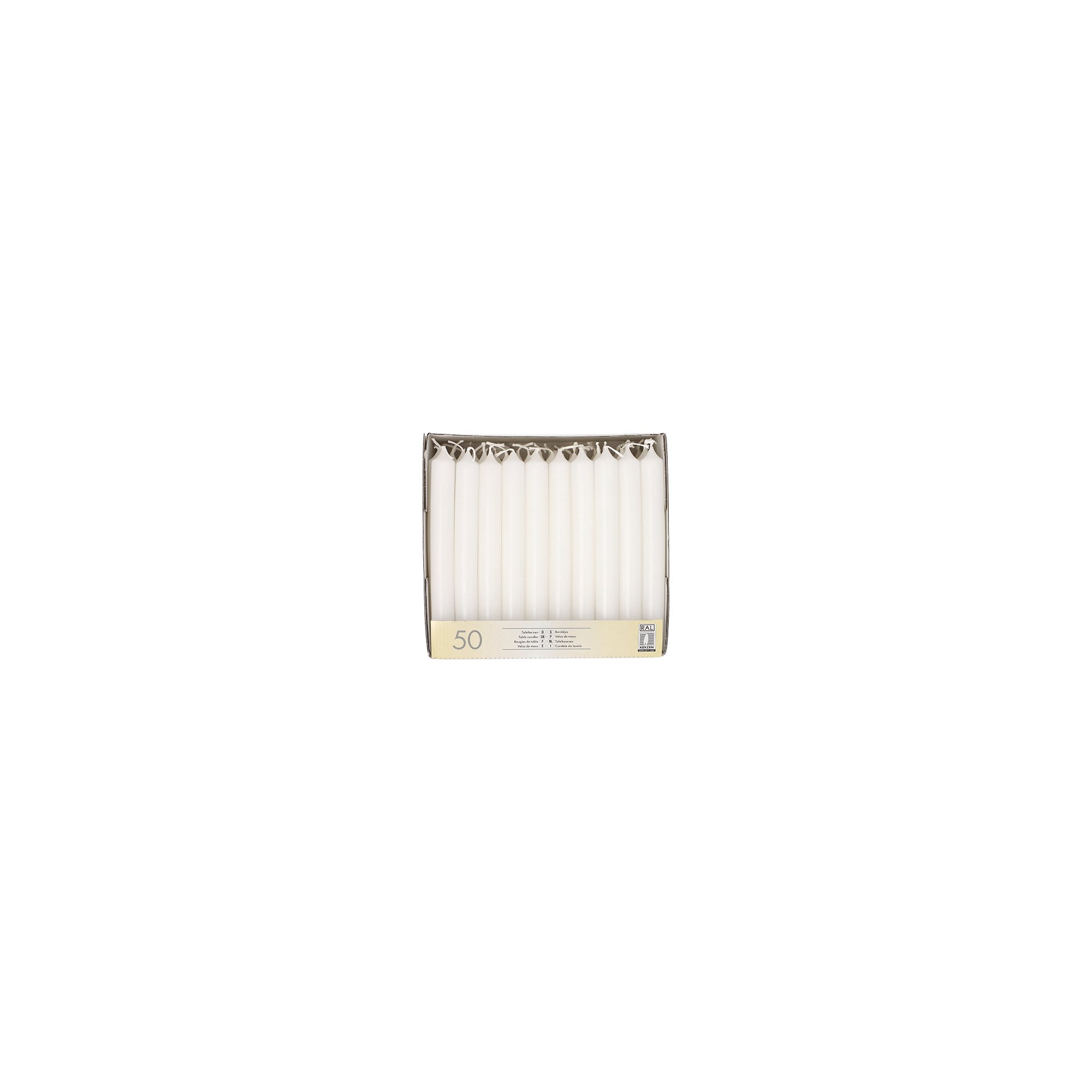Tafelkerzen Ø 2,1 cm · 19,6 cm weiss