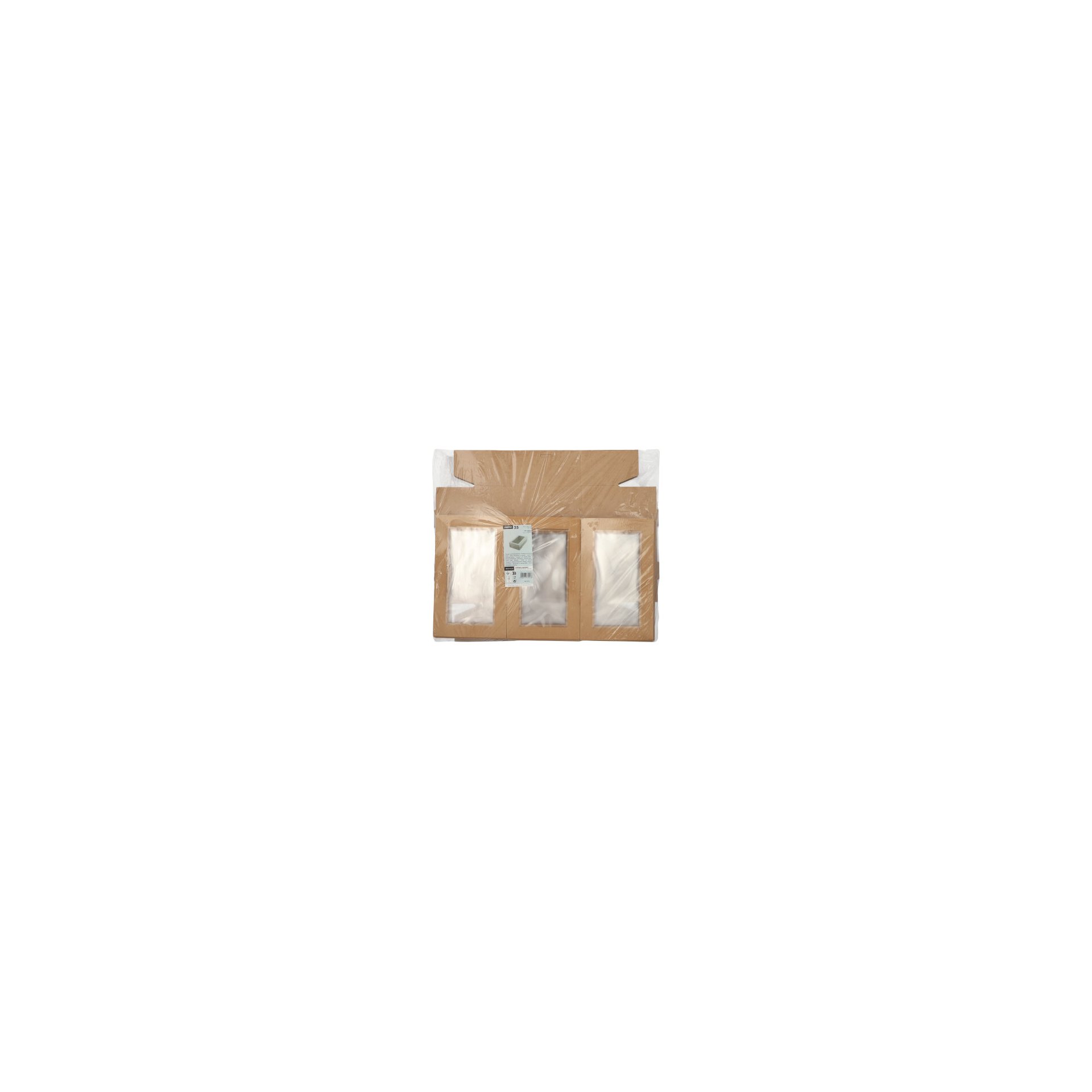 Transport- und Catering-Kartons, Pappe eckig 8 cm x 15,3 cm x 25,5 cm braun