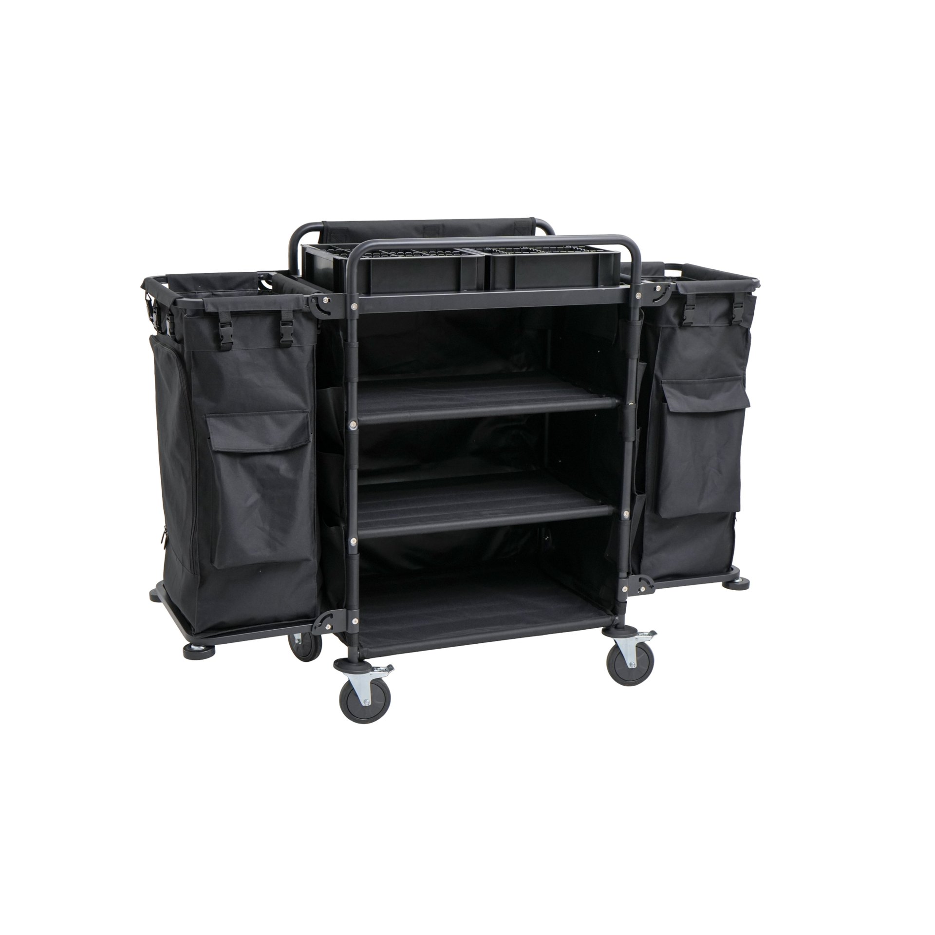 Zimmerservicewagen, 150 x 55 x 110 cm, Stahl, Kunststoff, Nylon