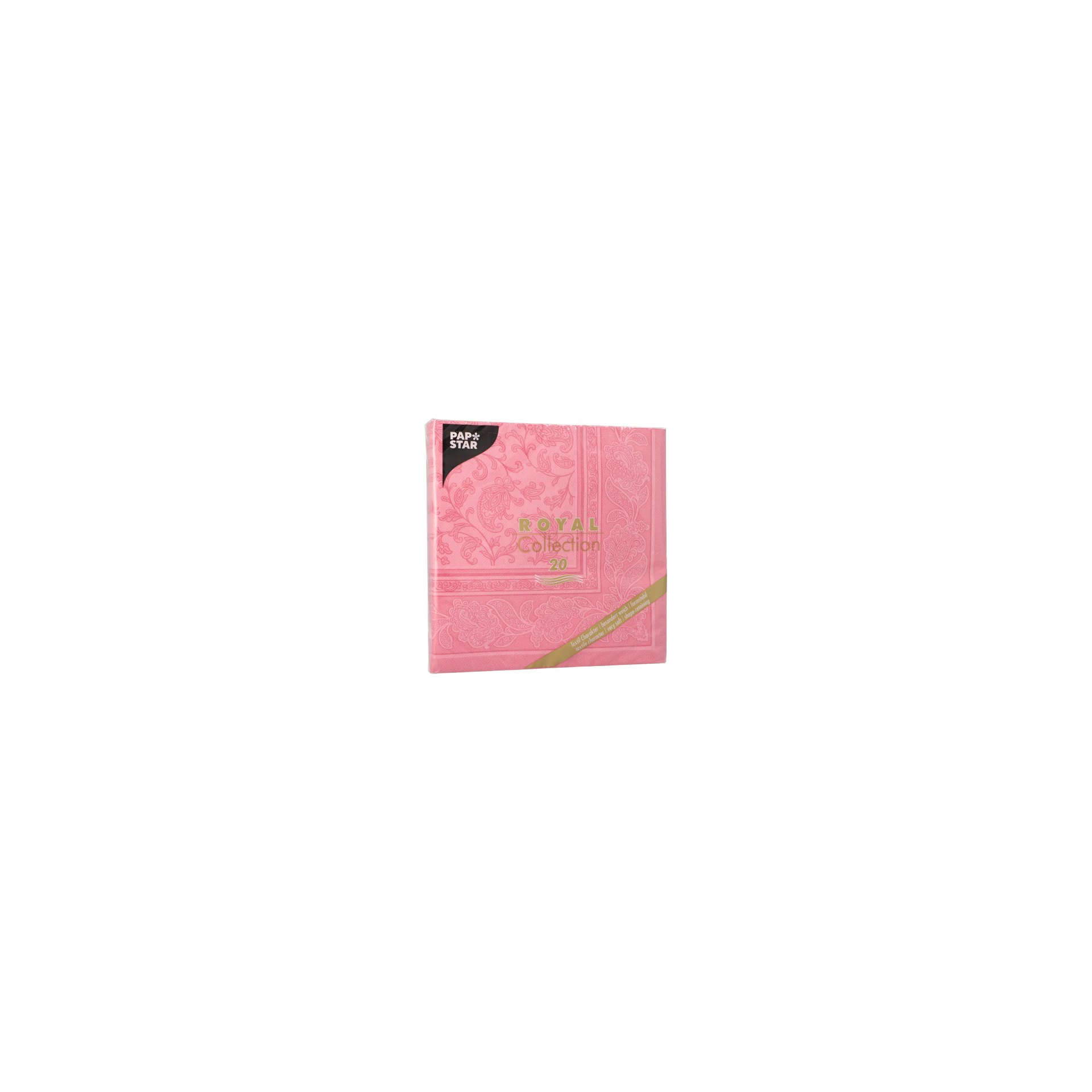 Servietten "ROYAL Collection" 1/4-Falz 40 cm x 40 cm rosa "Ornaments" Servietten "ROYAL Collection" 1/4-Falz 40 cm x 40 cm rosa "Ornaments"