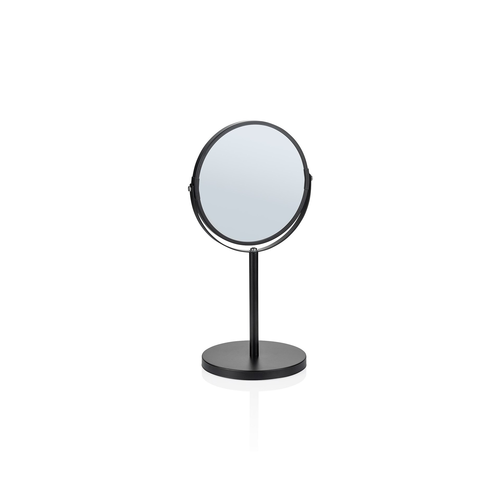 Kosmetikspiegel, Ø 17 cm, Höhe 34,5 cm, schwarz pulverbeschichtet, Edelstahl