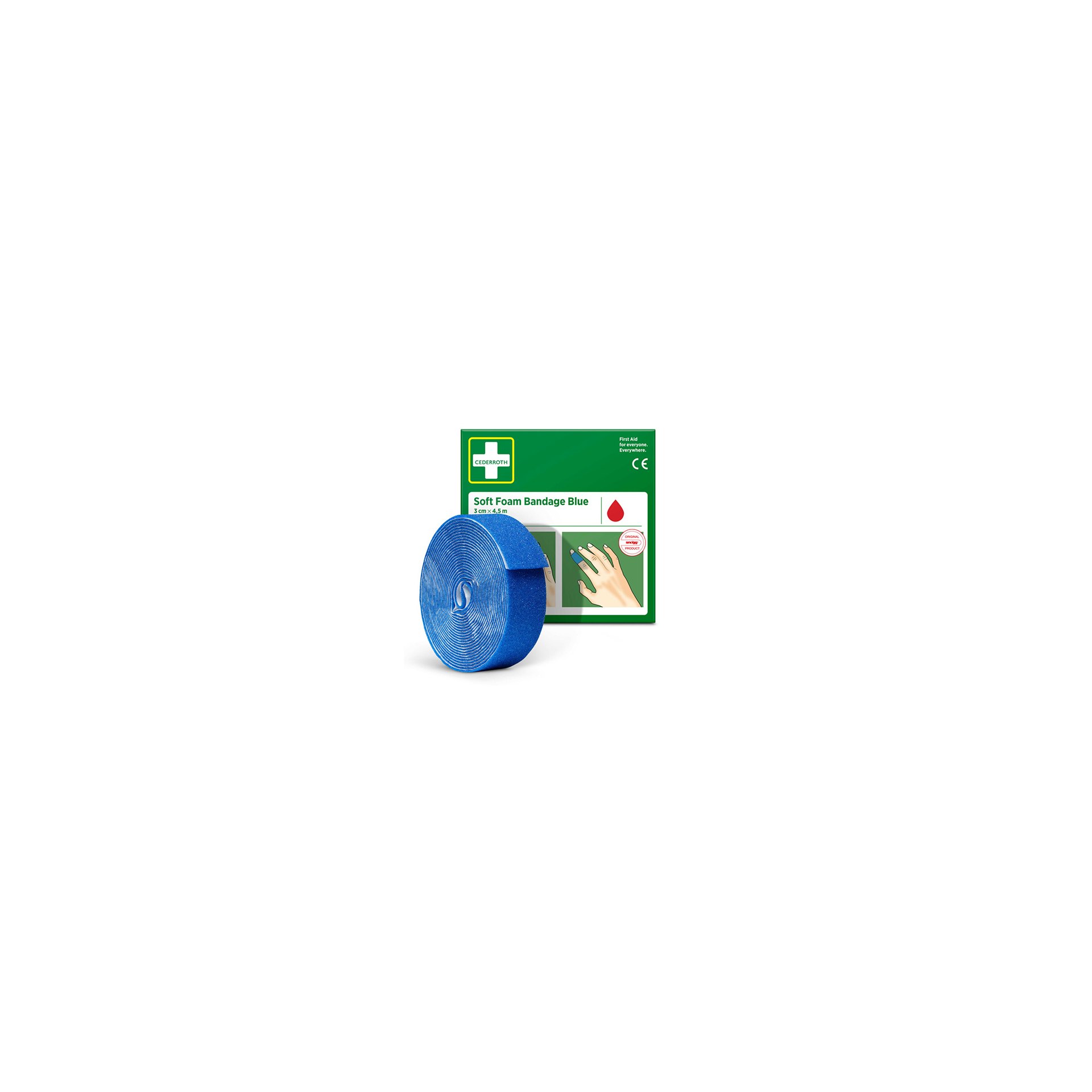 "Cederroth" Soft Foam Bandage 4,5 m x 3 cm blau , Refill "Cederroth" Soft Foam Bandage 4,5 m x 3 cm blau , Refill